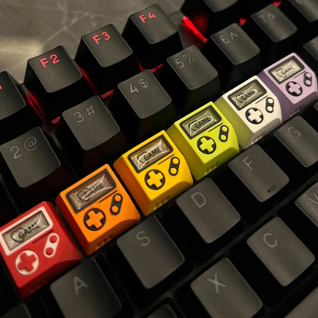 Game boy, 3D printed resin material personalized keycap, game themed translucent decorative keycap