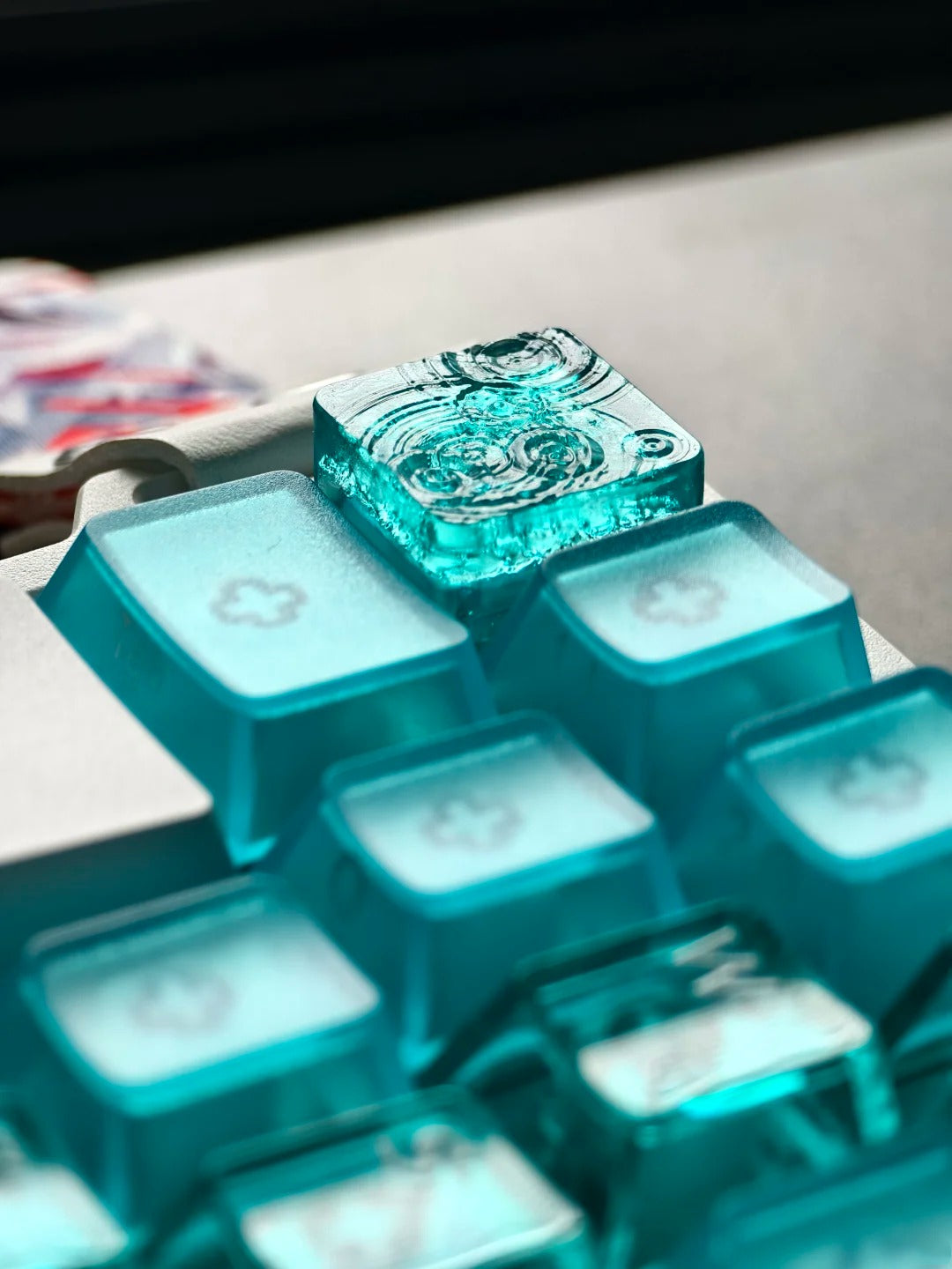 Lake water keycaps, personalized keycaps, single keycap, mechanical keyboard, creative computer desktop matching keycaps, Mechanical keyboard decorative keycaps