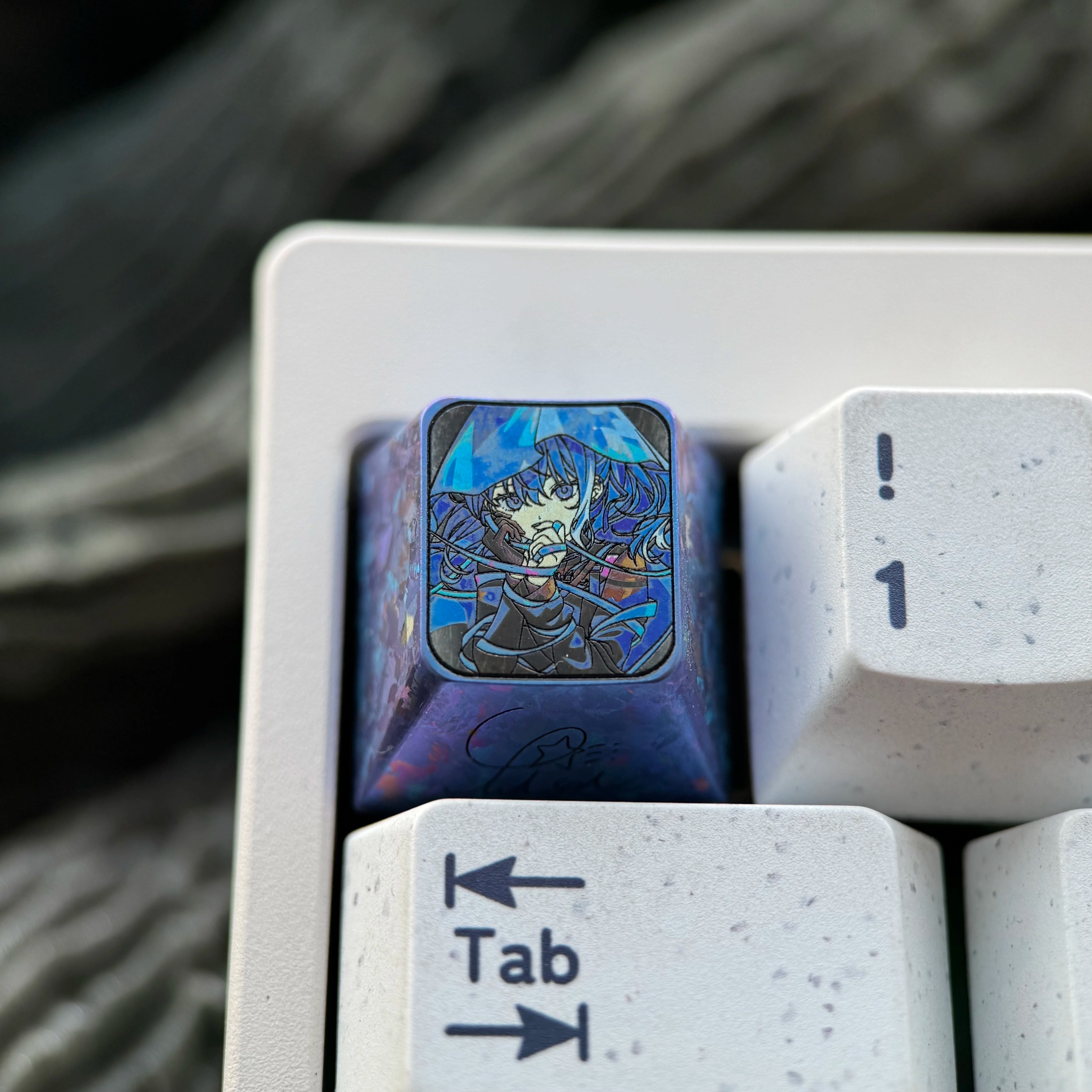 Hoshimachi Suisei Theme Collection, Titanium Alloy Personalized Keycaps, Anime Music Idol Culture Peripheral Mechanical Keyboard Customized Decorative Keycaps