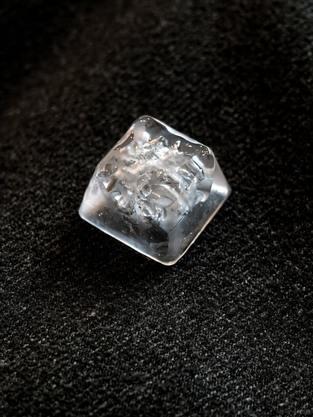 Crystal clear ice keycaps, 1U minimalist ice decoration keycaps, simulated artistic keycaps, mechanical keyboard personalized keycaps