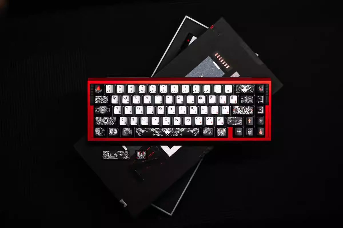 Fallen Angel Theme Design Keycap Metal Paint Pearl Paint Craftsmanship PBT Material Original Factory High Heat Sublimation Craftsmanship High Beauty Customization Personalized Keycap Set