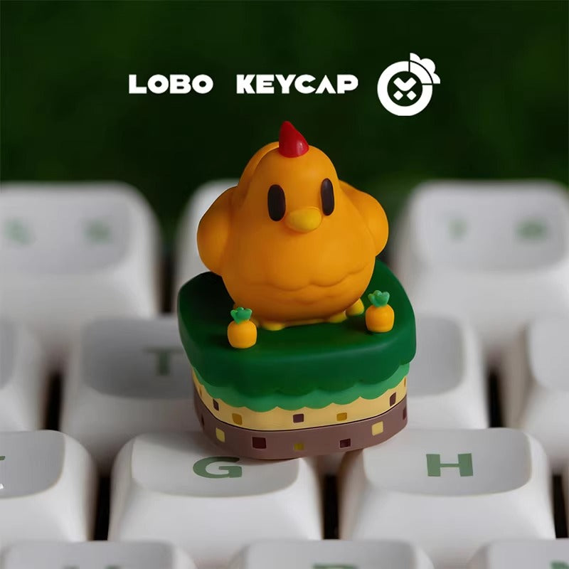 Stardew Valley, Pet chicken multi-color resin molded personalized keycaps, creative decorative keycaps for anime, gaming, and cultural peripherals