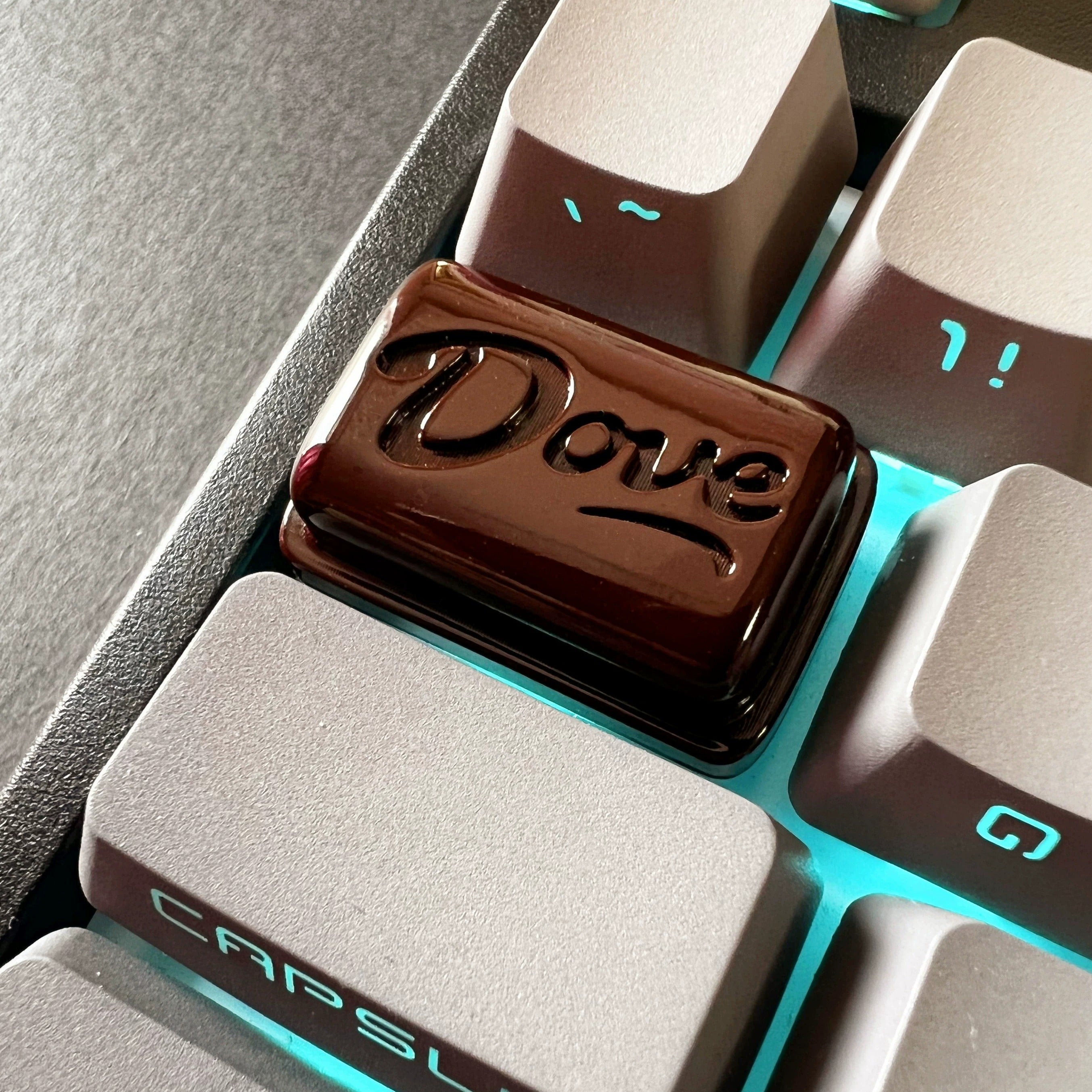 Chocolate creative personalized keycaps, pressed with mineral powder material, available in multiple sizes for mechanical keyboard decoration keycaps