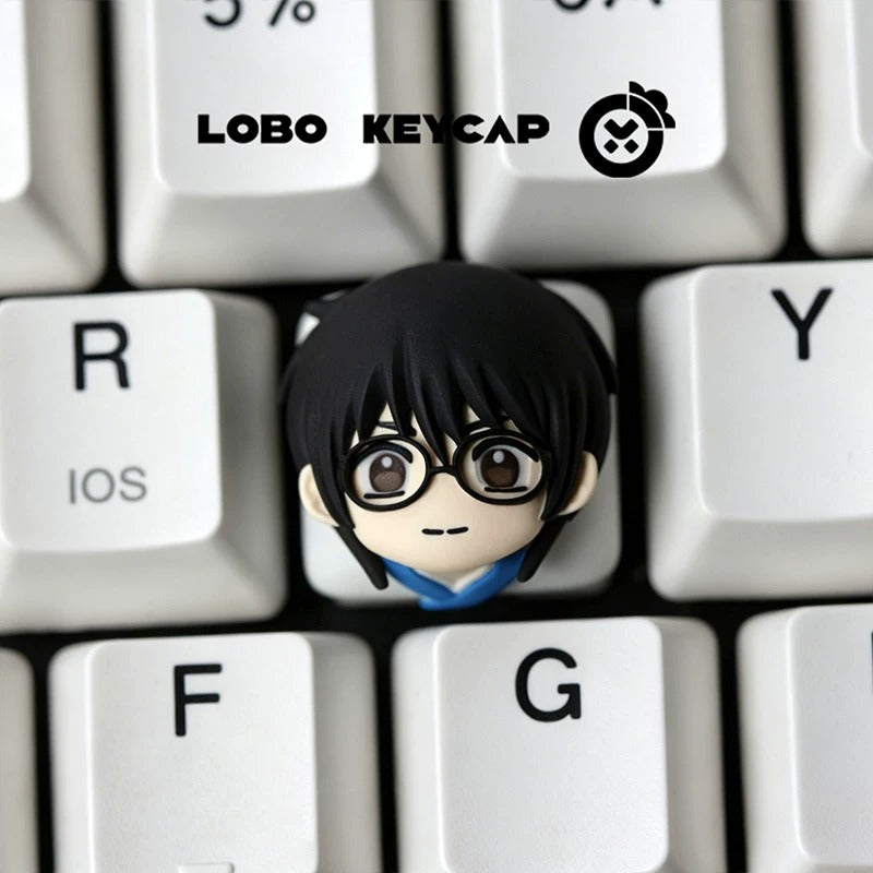 Gintama series design, multi-color resin personalized keycaps, mechanical keyboard creative decorative keycaps artisankeycaps