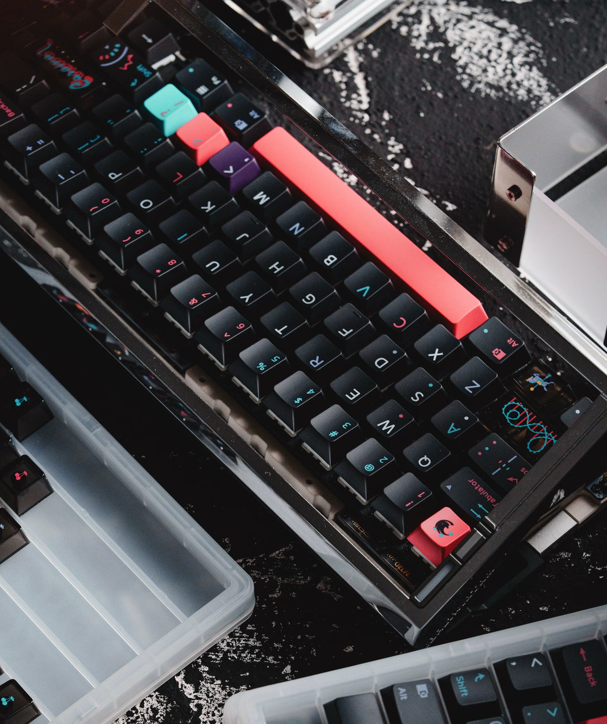 Carnival Ceremony themed design, creative keycap set, PBT material personalized keycap set, mechanical keyboard replacement decorative keycaps, compatible with 61/64/68/75/84/87/104 key mechanical keyboard