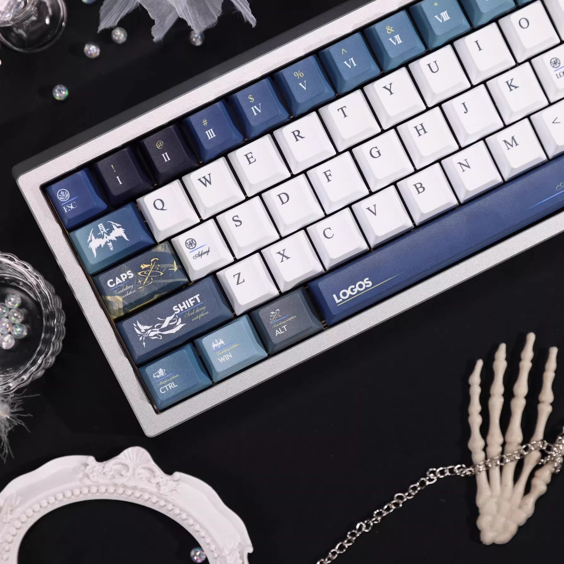 Arknights series,Logos theme, custom set personalized keycap series, PBT material, compatible with 61/64/68/75/84/87/104 mechanical keyboard keycap set