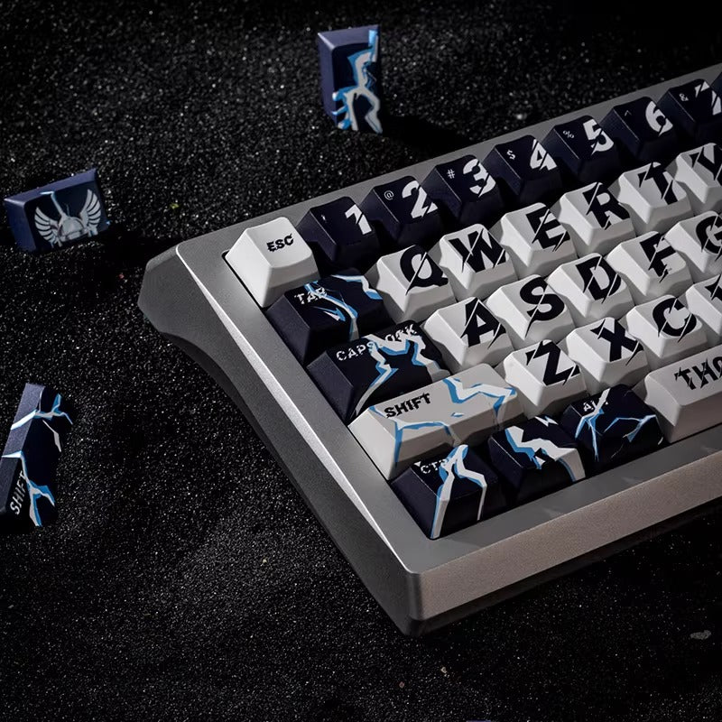 The God of Thunder themed personalized keycap set, PBT material Nordic mythology series, mechanical keyboard decorative keycap set