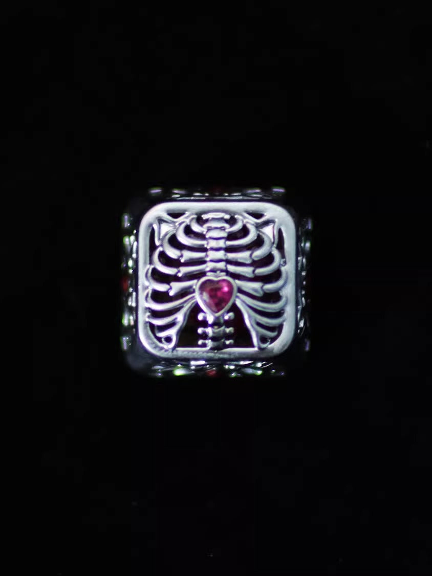 Steel heart, metal gemstone inlaid hollow design personalized keycaps, mechanical keyboard creative decorative keycaps