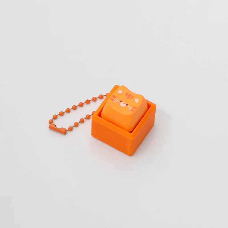 Cute cat switch tester, keycap keychain, cat themed keycap switch mechanical keyboard creative peripheral cultural products.