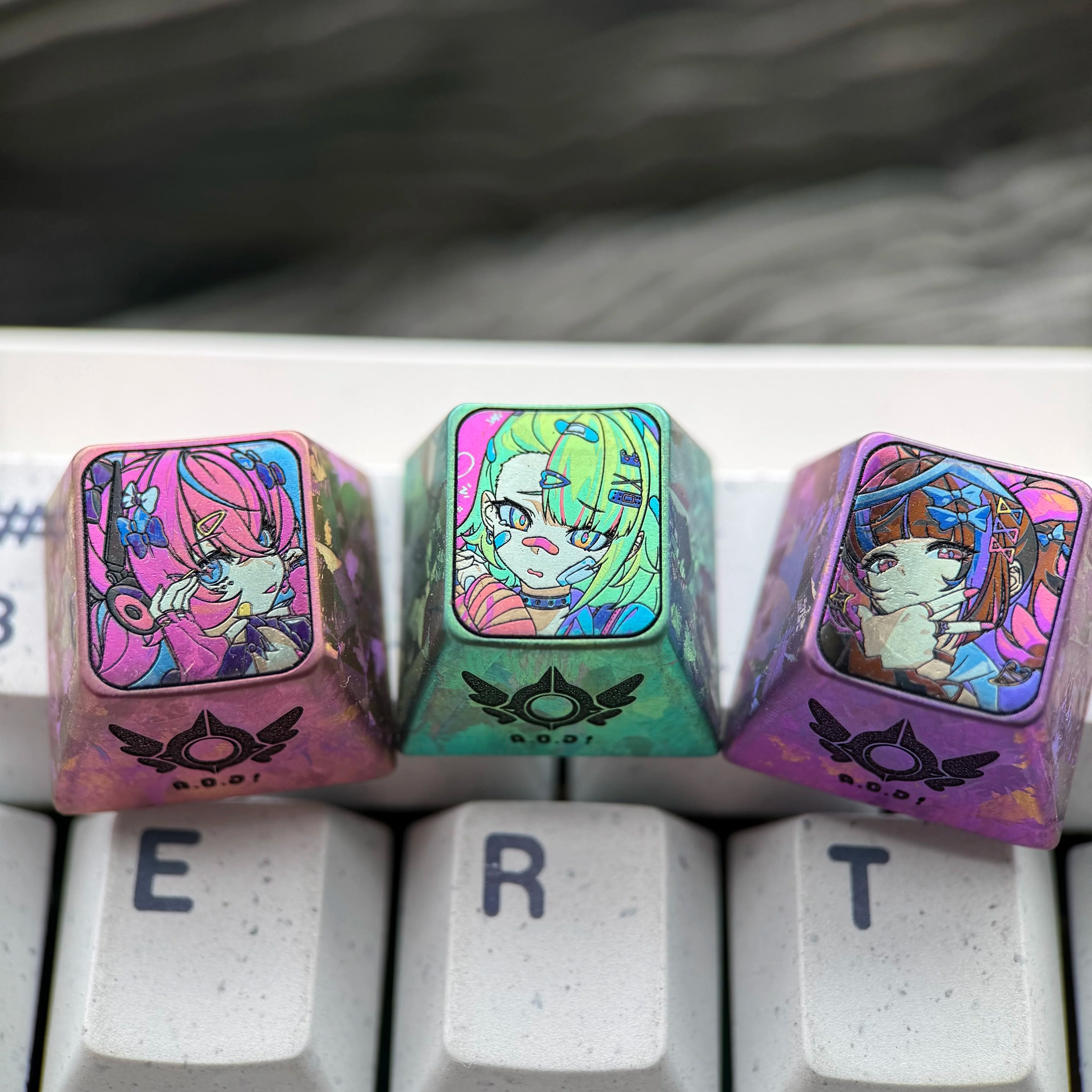 Zenless Zone Zero, Colorful version Angels of Delusion1U titanium alloy personalized keycaps, anime and game cultural creative keycaps, mechanical keycaps decorative keycaps