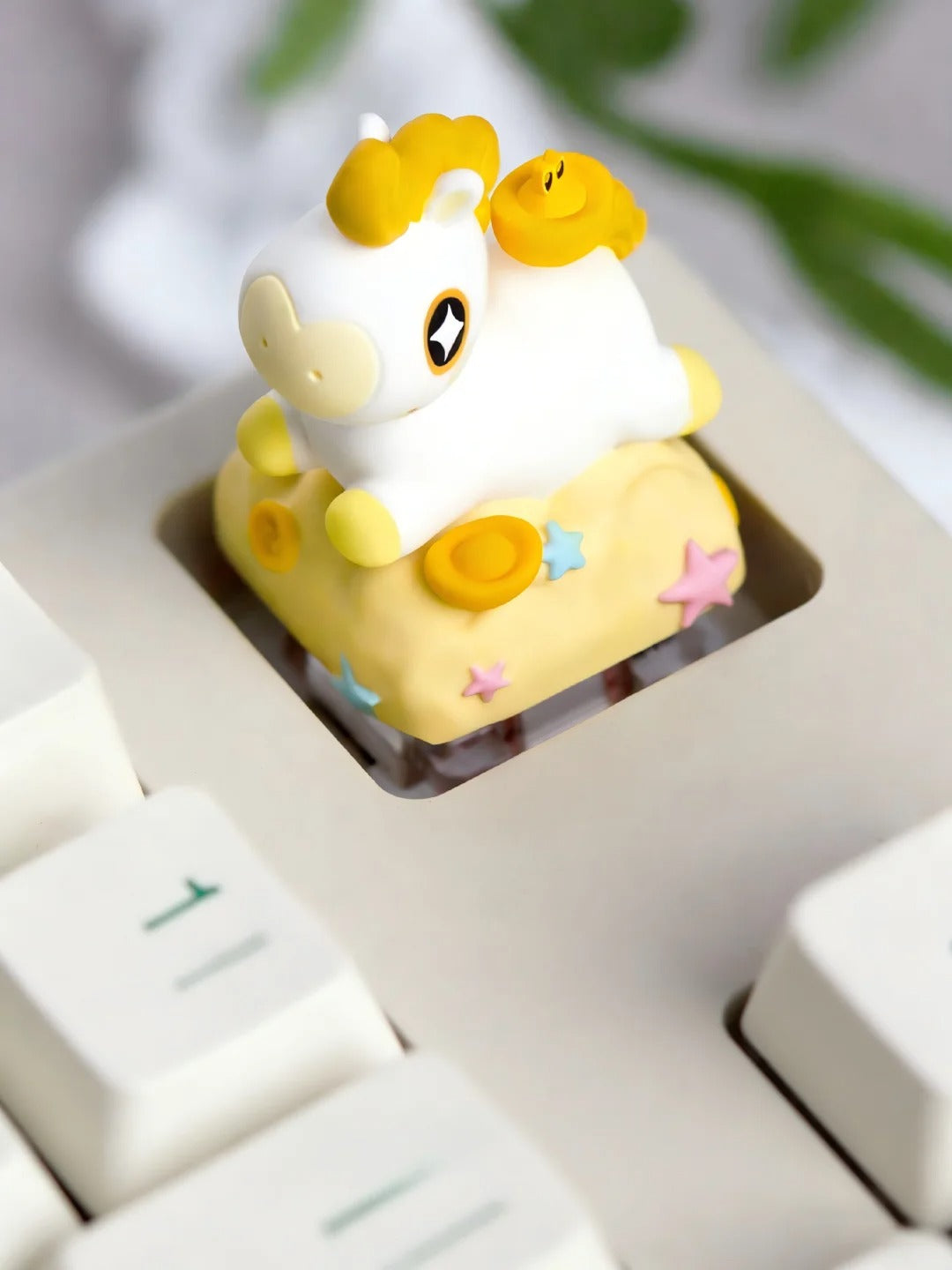 Little horse galloping, multi-color resin personalized keycaps, resin cute design creative decorative keycaps