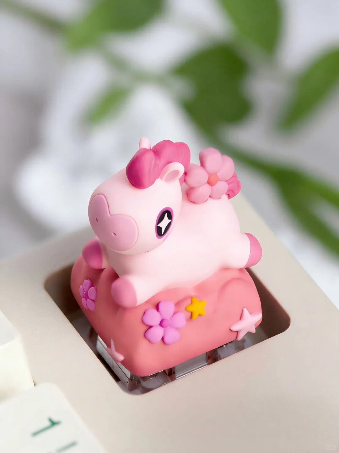 Little horse galloping, multi-color resin personalized keycaps, resin cute design creative decorative keycaps