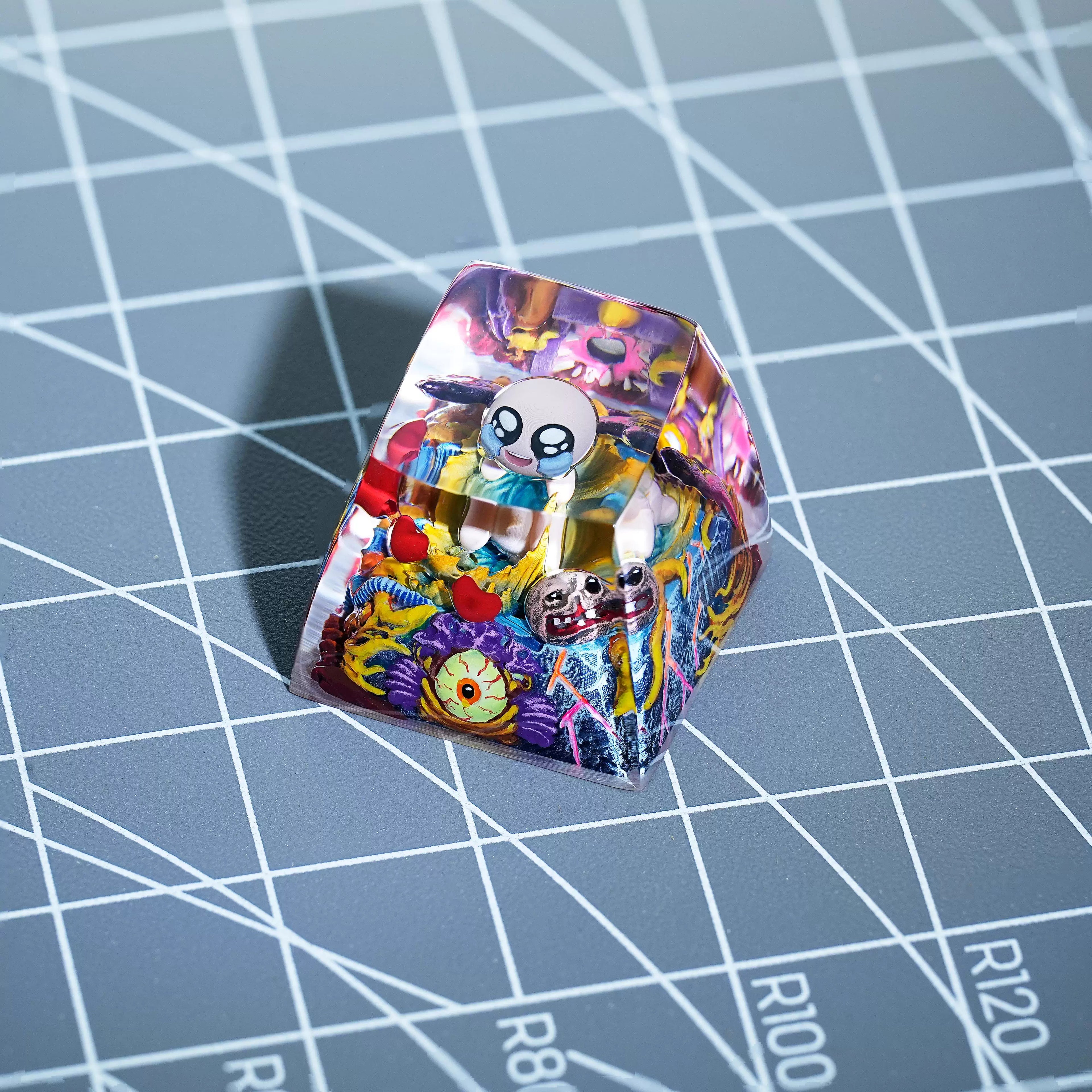 The Binding of Isaac Theme, 1U Crystal Resin Personalized Keycaps, Anime Game Peripheral Mechanical Keyboard Decorative Keycaps