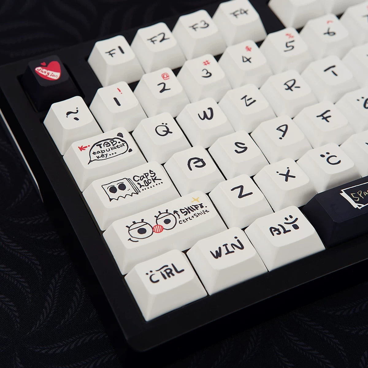 Original design personality world, PBT material personalized keycap set, cultural creative decoration keycap set, compatible with 61/64/68/75/84/87/104 mechanical keyboard