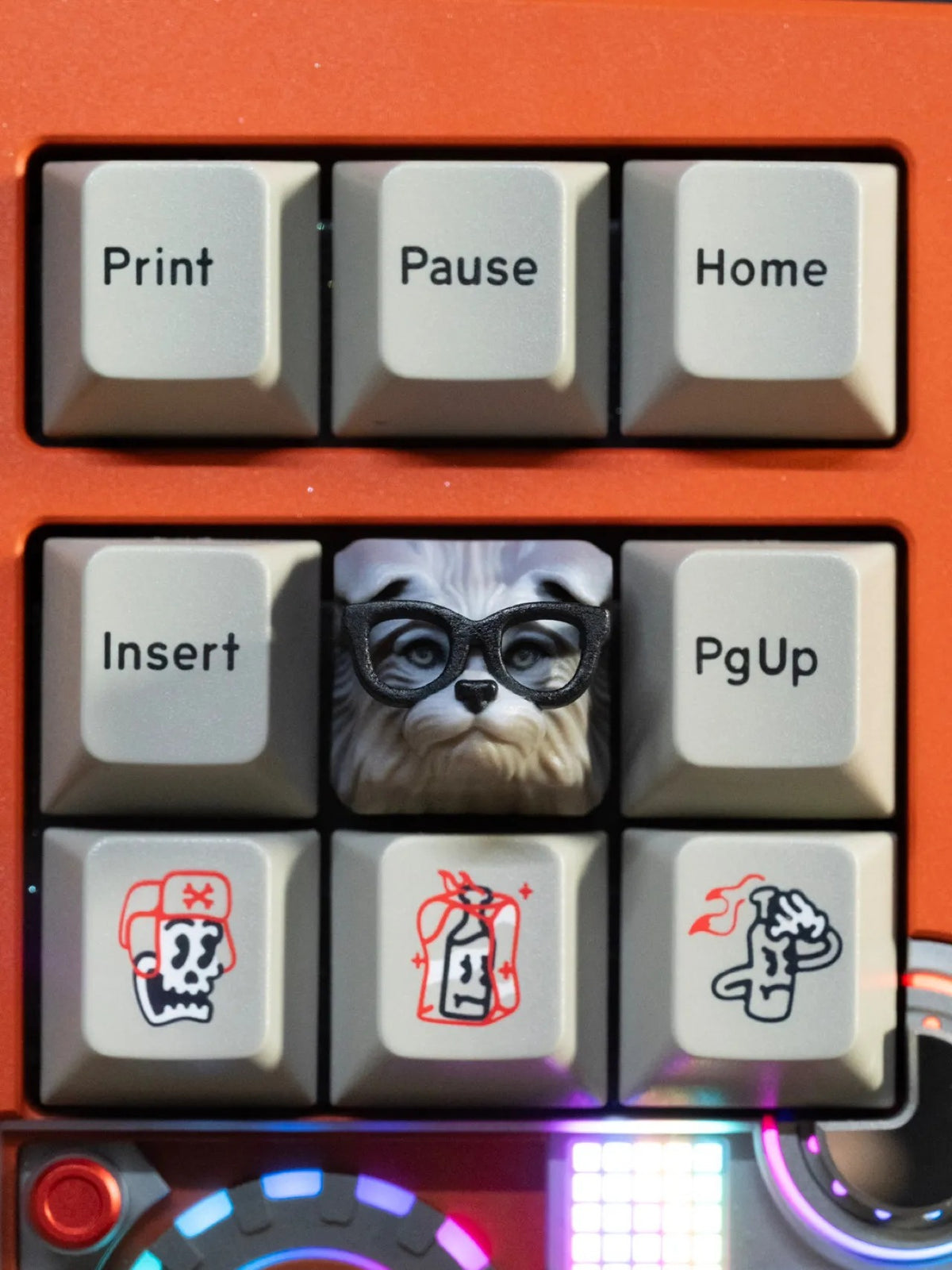 Pet and puppy themed design keycaps, not corroded or faded, three-dimensional modeling, anime, gaming, cultural creativity, personalized keycaps, mechanical keyboard decoration keycaps