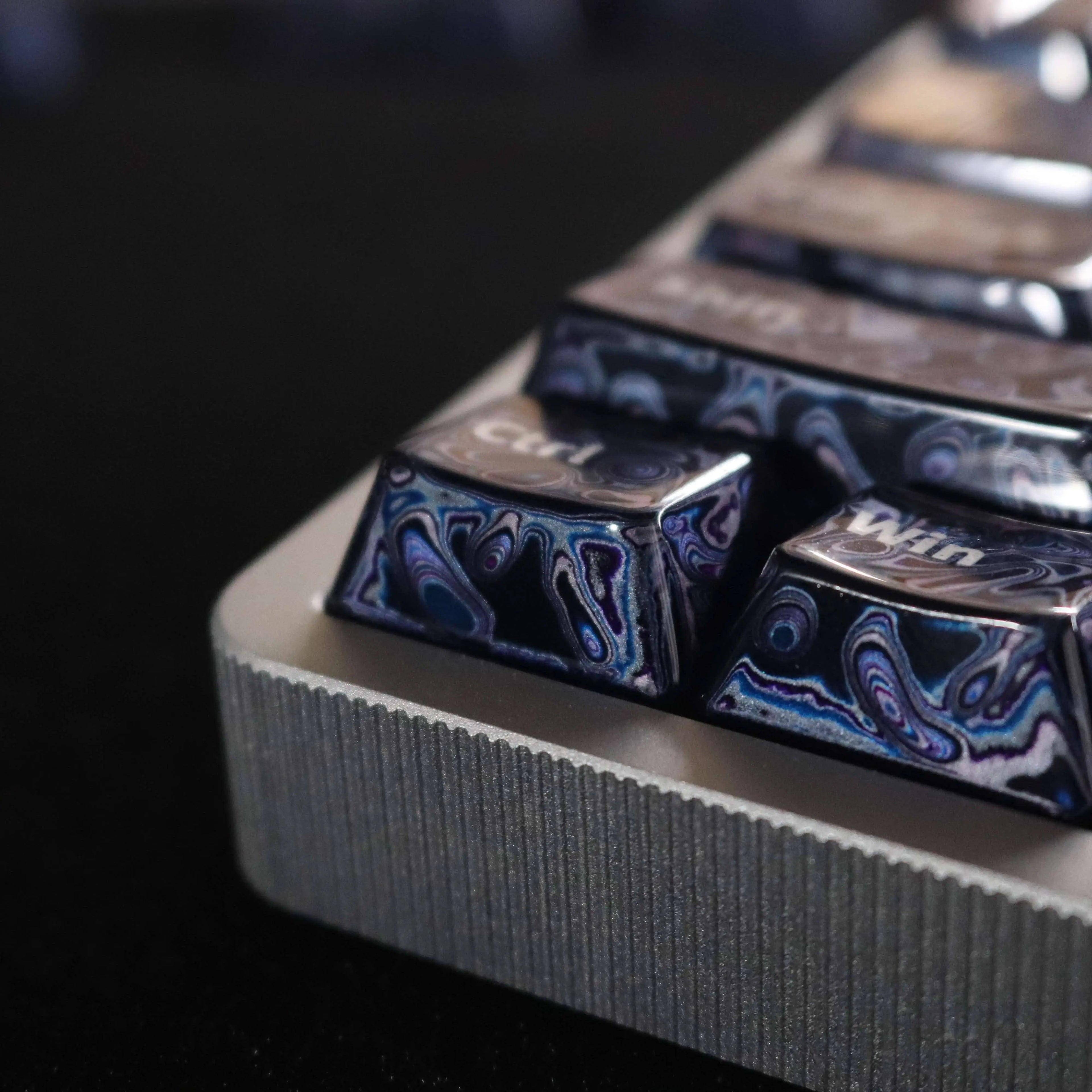 Blue Whirlpool Lacquer, Handcrafted Ceramic Decorative Keycap Paint Craftsmanship Customization Keycap Original Factory Height Keycap
