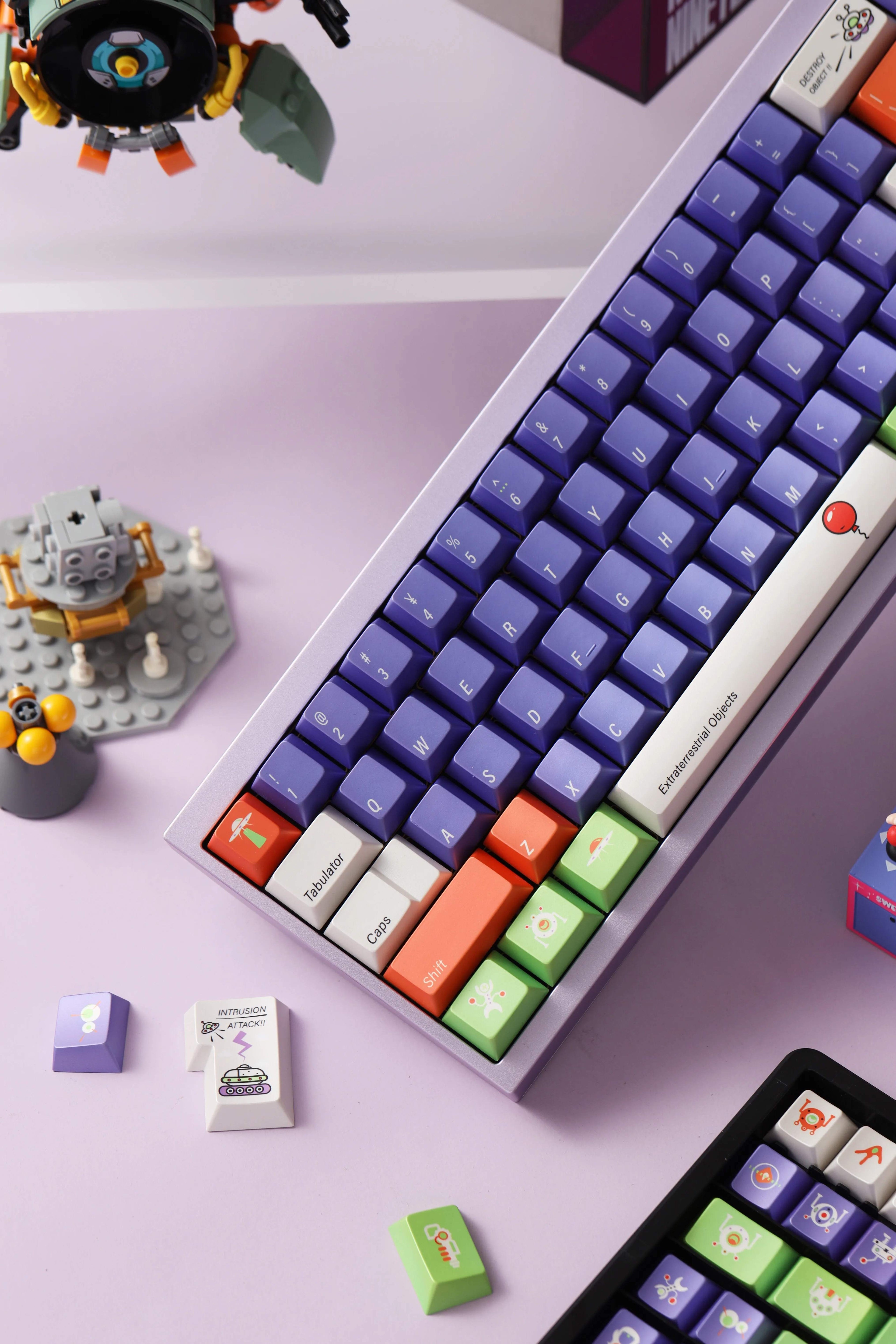 Toy Story, Buzz Lightyear themed design personalized keycaps, soft light original factory high sublimation process PBT material decorative keycap set