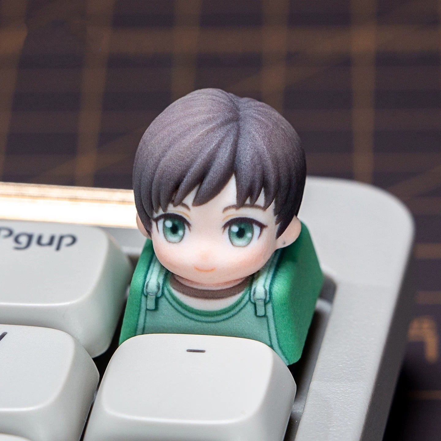 Resident Evil series, doujin character half body design multi-color resin personalized keycaps, anime game culture peripheral products keyboard decoration keycaps