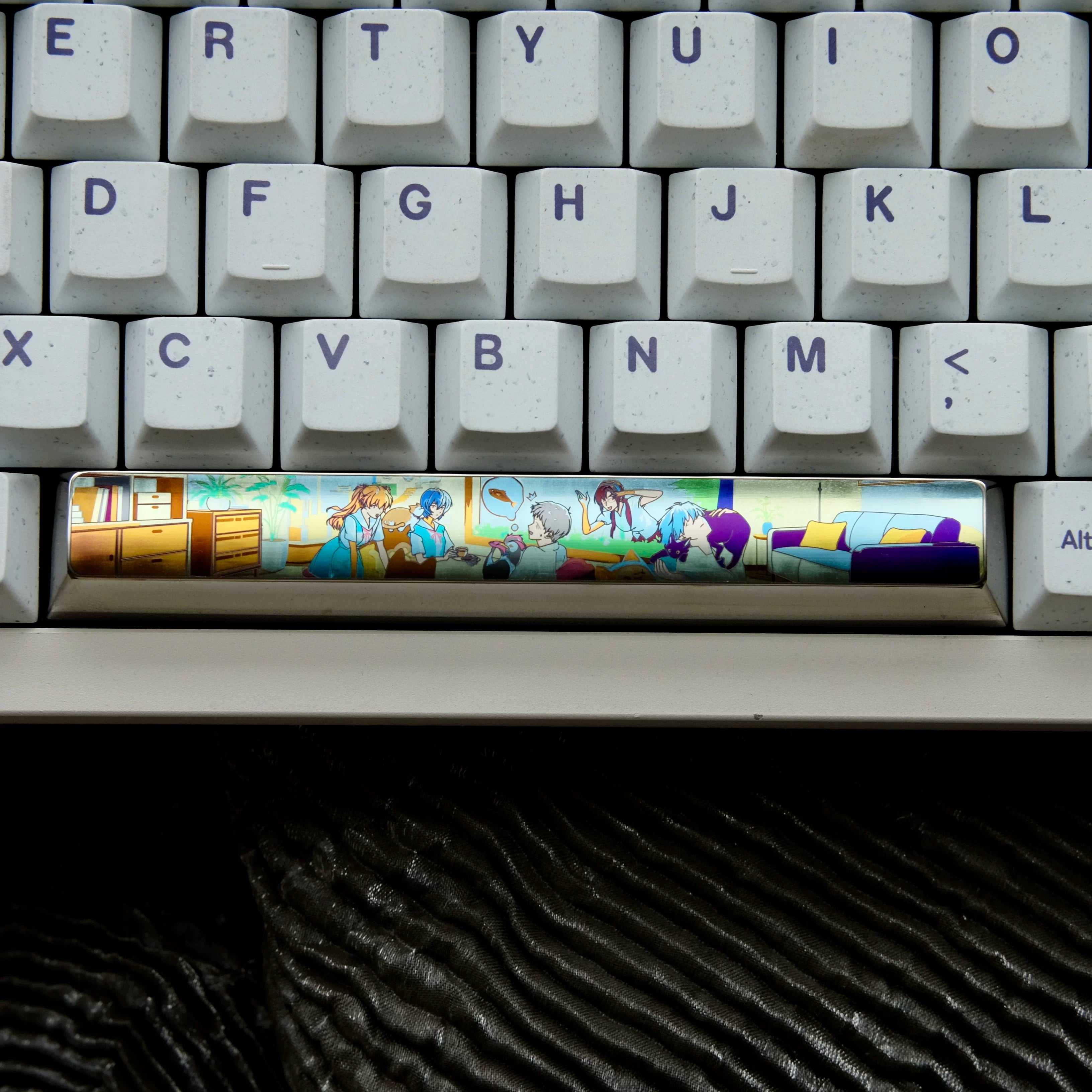 Titanium alloy anime theme space collection, 6.25U titanium alloy space keycaps, personalized decorative keycaps, mechanical keyboard replacement metal keycaps