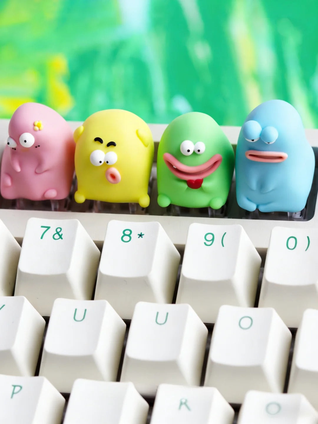 Original Ugly Boy, multi-color resin molded personalized keycaps, cartoon cute decorative keycaps, handmade craftsman keycaps