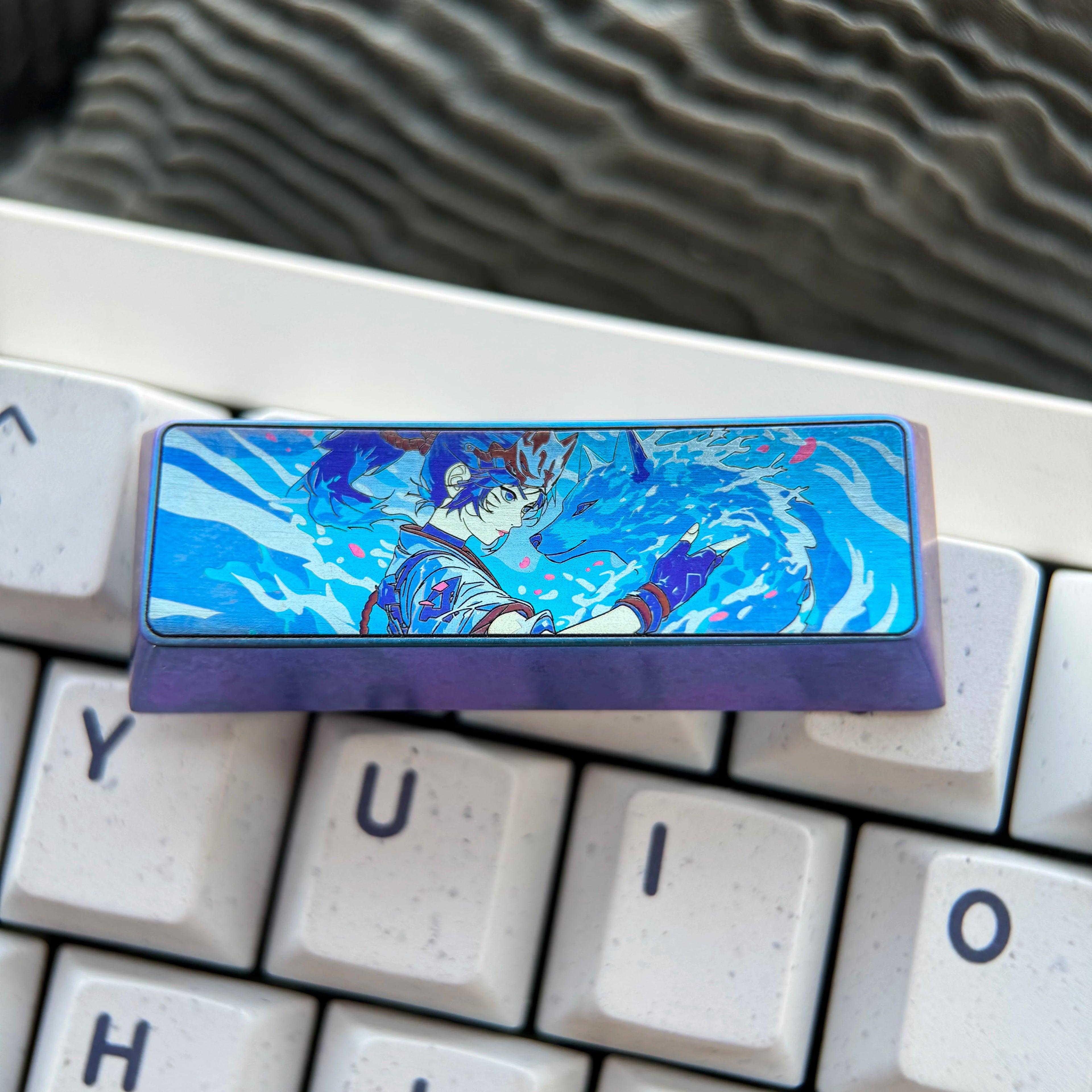 Overwatch 2, Kiriko, 2.25U/2.75U titanium alloy personalized keycaps, anime and game culture creative metal carving decorative keycaps