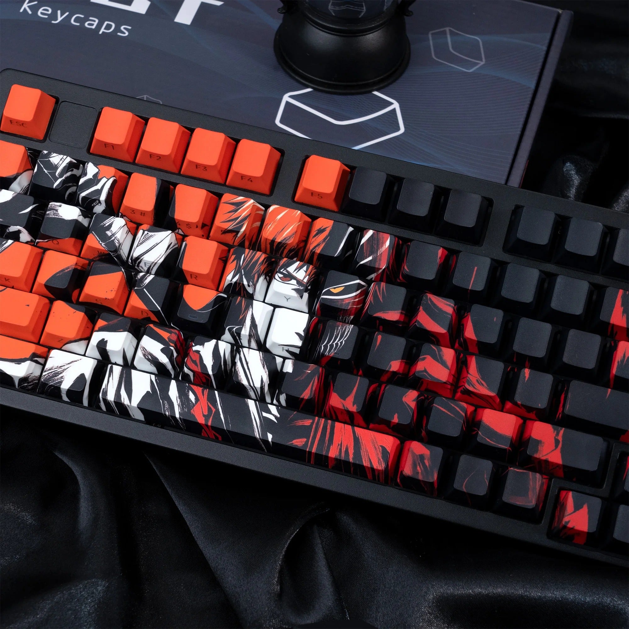 Shinigami series, Kurosaki Ichigo themed keycaps, PBT material, Sublimation, Anime and Game Culture Creative Set Keycaps