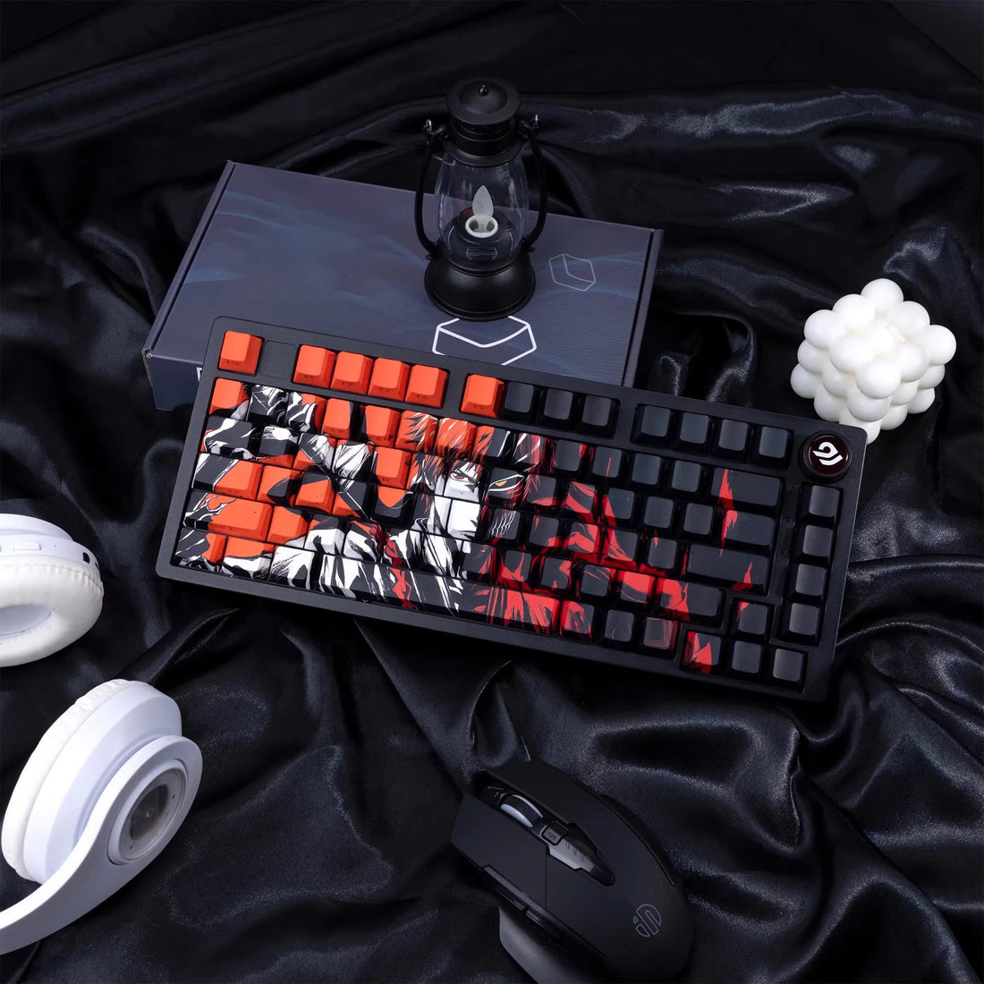 Shinigami series, Kurosaki Ichigo themed keycaps, PBT material, Sublimation, Anime and Game Culture Creative Set Keycaps