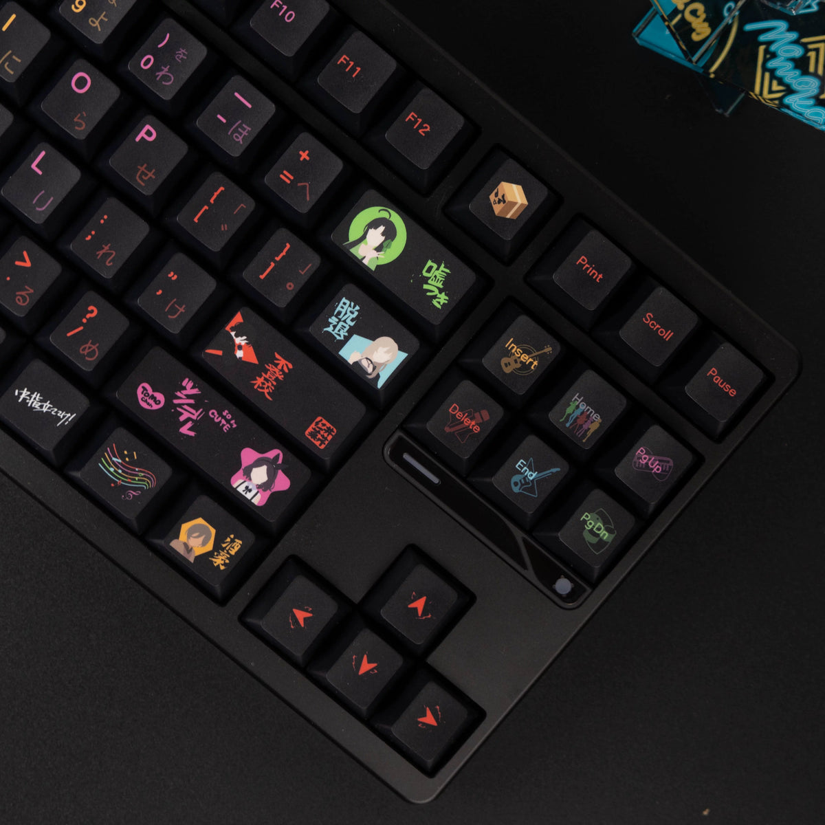 girls band cry Theme PBT material personalized key cap set, animation game culture creative decoration key cap set, compatible with 61/64/68/75/84/87/104 key mechanical keyboard