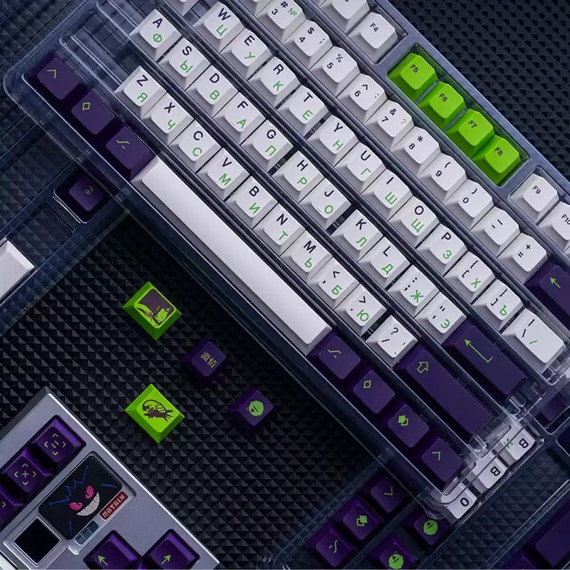 Chainsaw Man,Reze PBT Material Personalized Keycap Set, Anime Game Culture Creative Decorative Keycap Set, Compatible with 61/64/68/75/84/87/104 Key Mechanical Keyboard