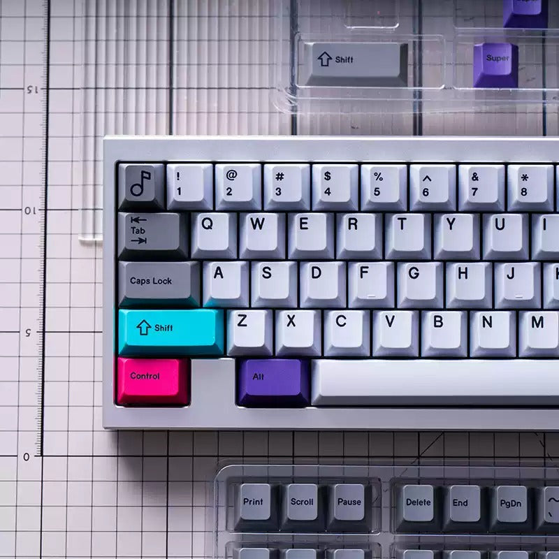 Sound wave/Sonic Wave themed design PBT Keyboard Replacement Keycap Set, mechanical keyboard decorative keycap Compatible with 61/64/68/75/84/87/104 Key Mechanical Keyboard Keycap Set