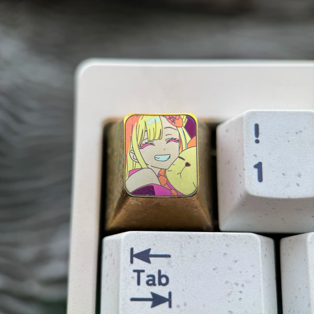 Cosmic Princess Kaguya! Theme design, 1U titanium alloy personalized keycaps, science fiction, music, fantasy mechanical keyboard decorative keycaps.