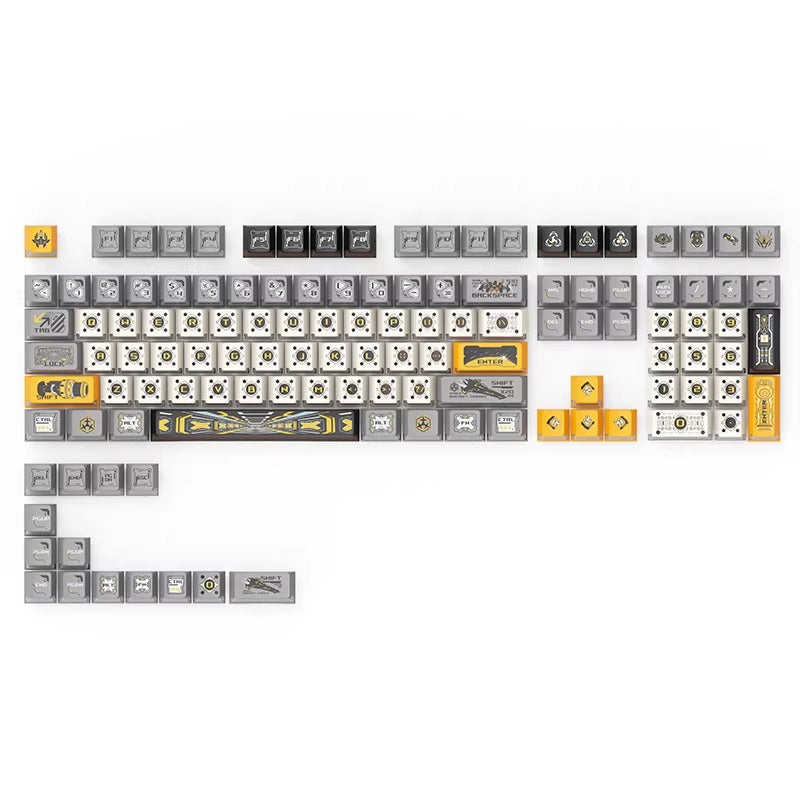 Space time spaceship theme design keycap keyboard decoration keycap PBT+PC heat sublimation translucent personalized keycap