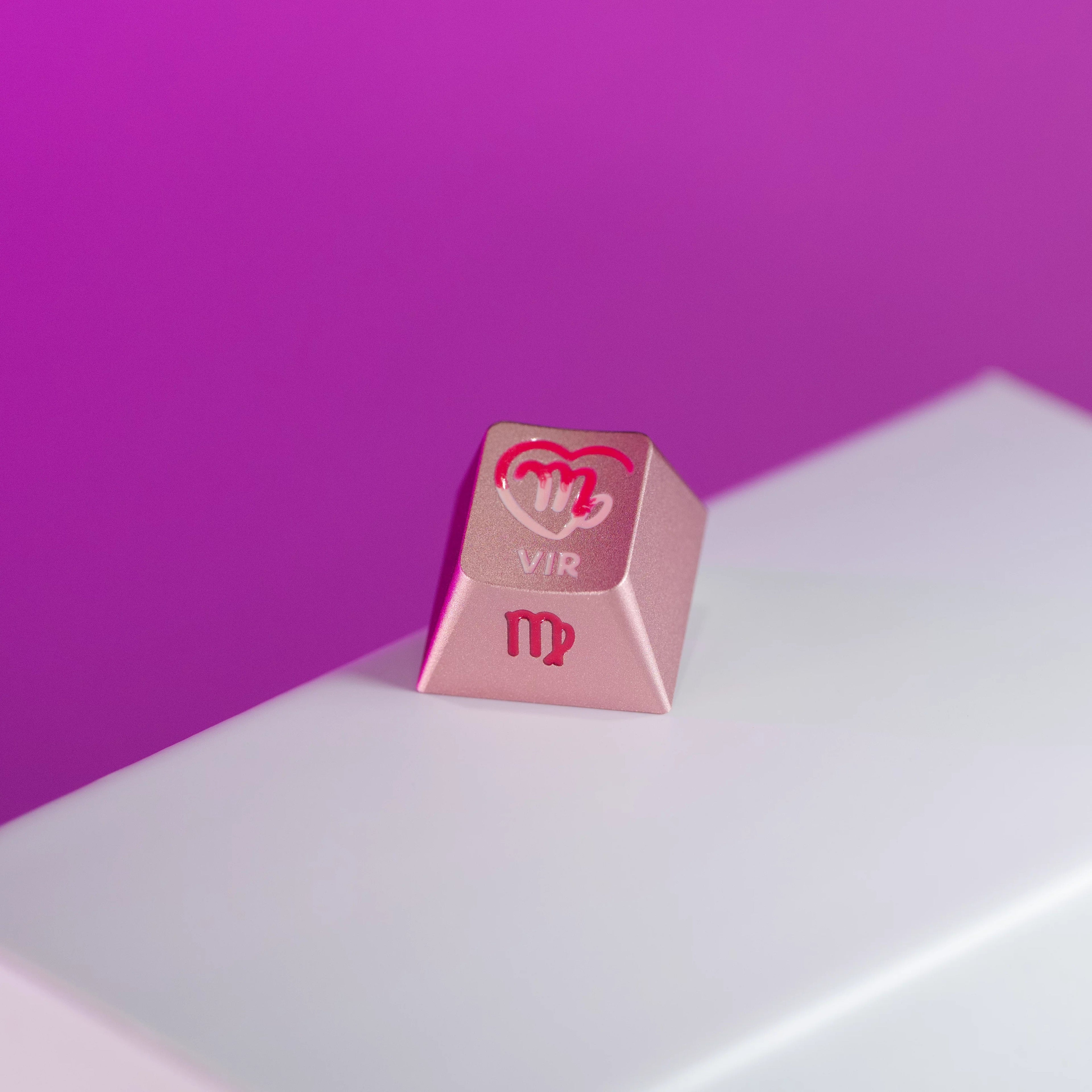 Twelve zodiac signs, aluminum alloy CNC metal anode personalized keycaps, mechanical keyboard decorative keycaps