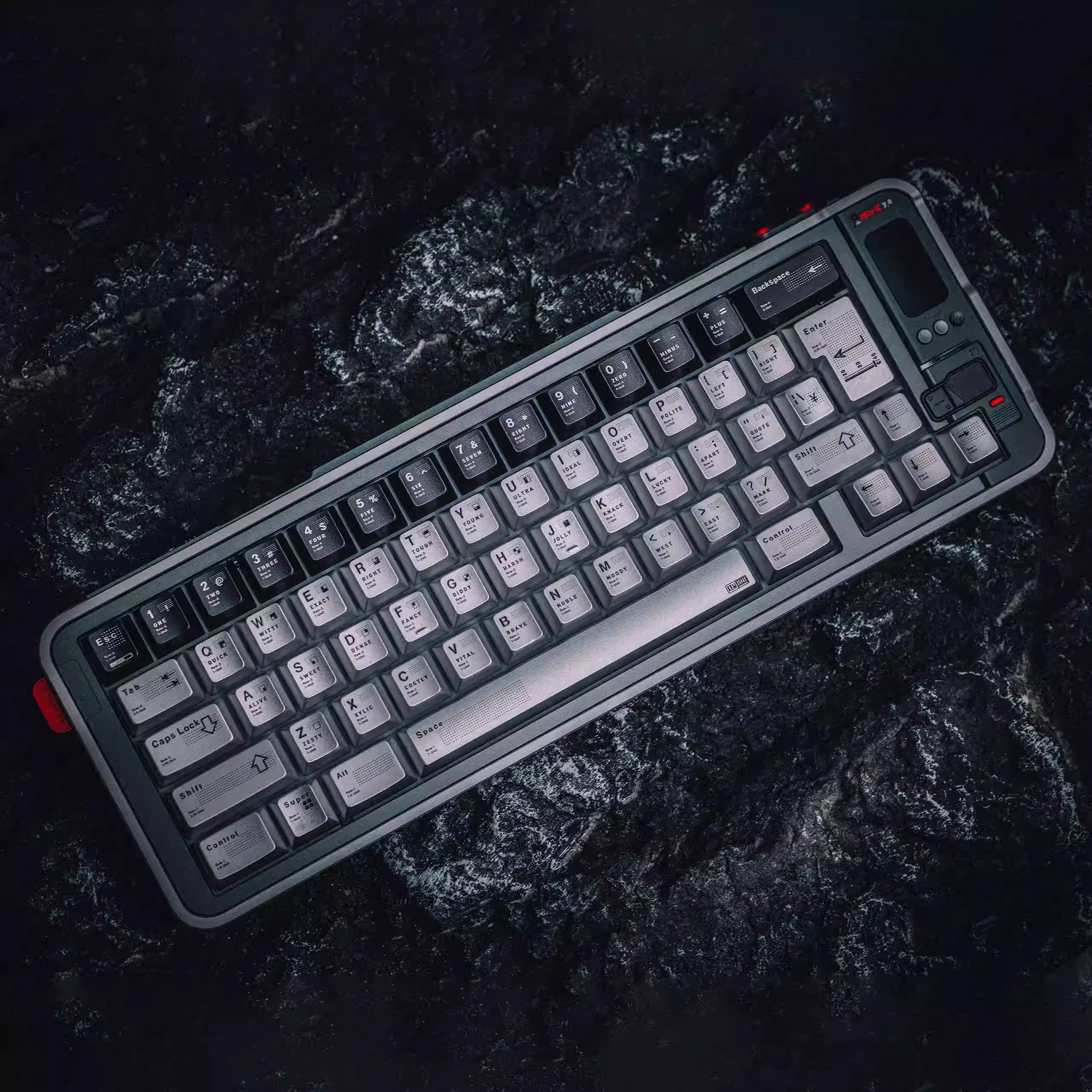 Parameterized V2 aluminum alloy CNC keycap set, metal personalized keycap original factory height set