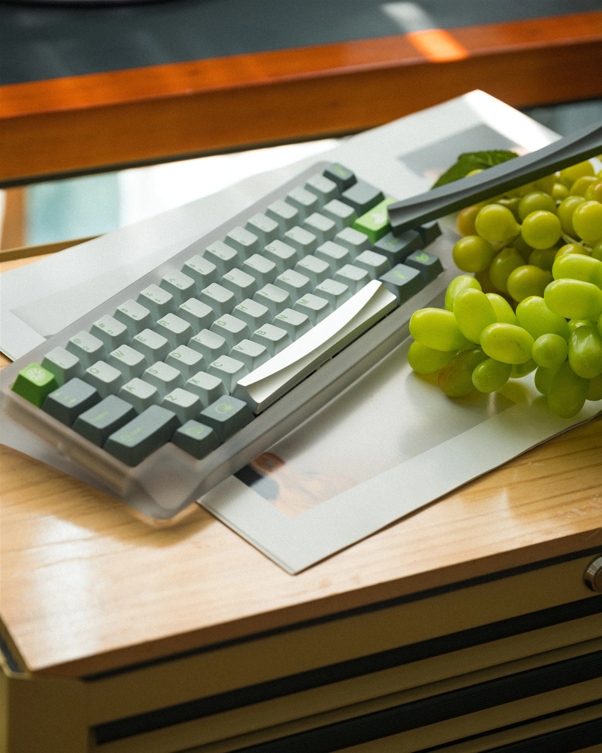 Wind 7U Spacebar, Aluminum alloy personalized keycaps, Special size keycaps, Mechanical Keyboard Decorative Keycaps