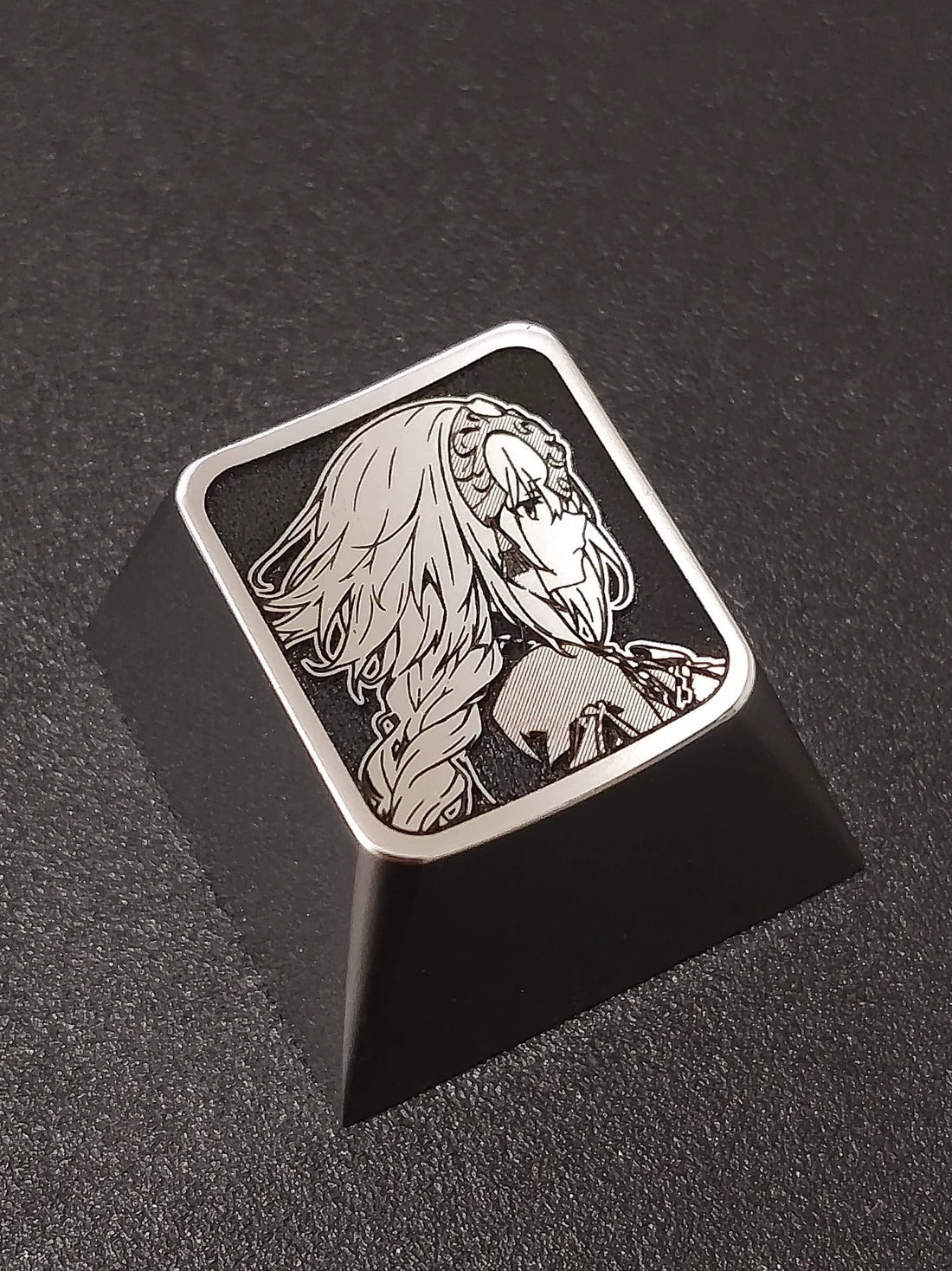 Fate/Samurai Remnant, Joan of Arc, 1U zinc alloy metal personalized keycaps, anime and game cultural creative keycaps, mechanical keyboard decorative keycaps
