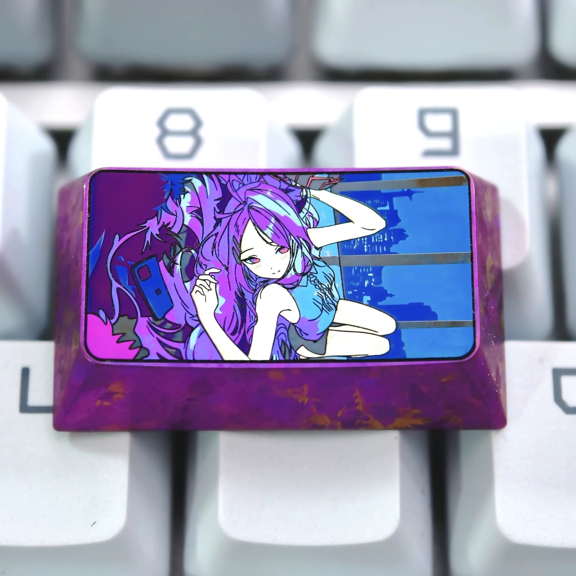 Blue Archive, Sorasaki Hina, 1.75 U titanium alloy personalized keycaps for anime, gaming, cultural and creative keycaps, and decorative keycaps for mechanical keyboards