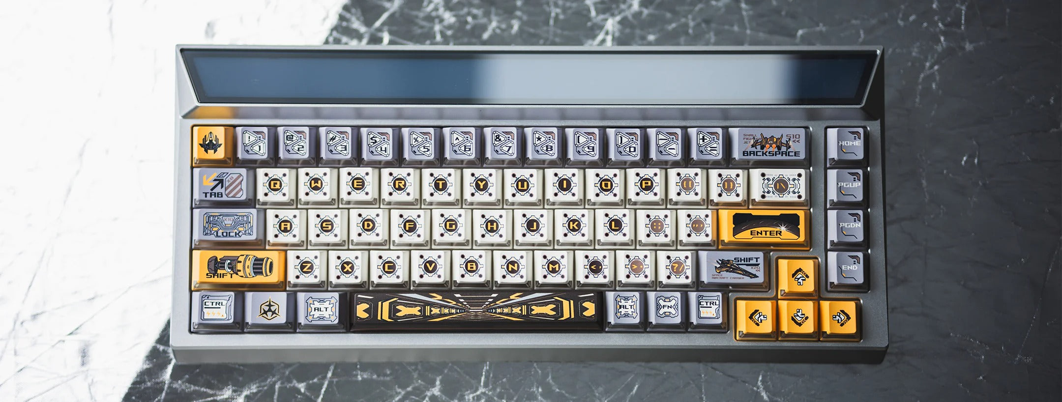 Space time spaceship theme design keycap keyboard decoration keycap PBT+PC heat sublimation translucent personalized keycap