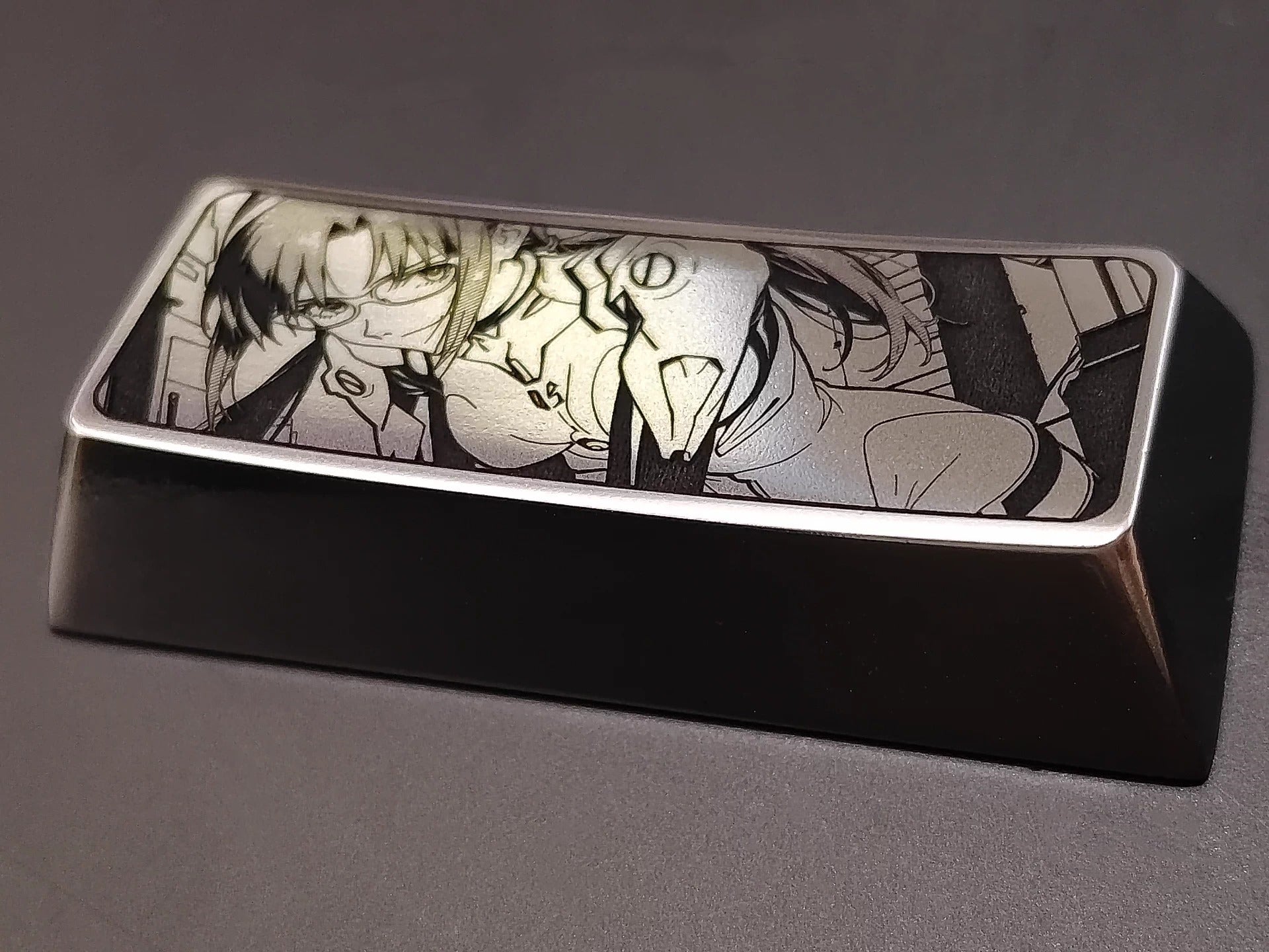 EVA, Mari Makinami Illustrious, 2.25U zinc/titanium alloy personalized keycaps, anime and game culture creative metal carving decorative keycaps