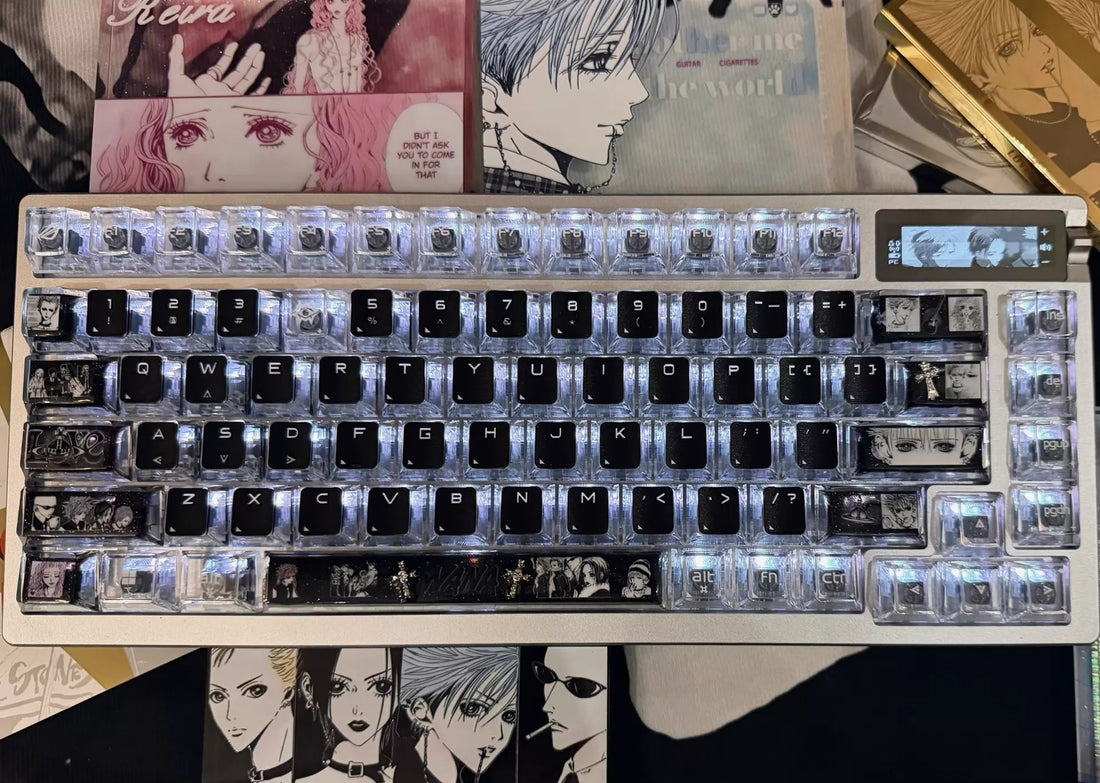 NANA Theme, Crystal Resin Personalized Keycap Set, Anime Rock Theme Design Art Keycaps, Mechanical Keyboard Decorative Keycaps