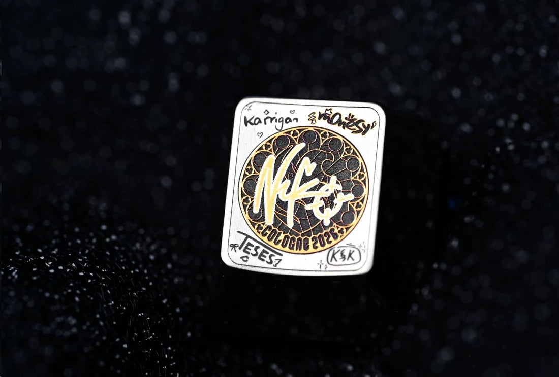 CS2 CSGO Falcons Nikko Signature, 1U Titanium Alloy Gold Plated Personalized Keycaps, FPS Game Custom Keycaps, Mechanical Keyboard Decorative Keycaps