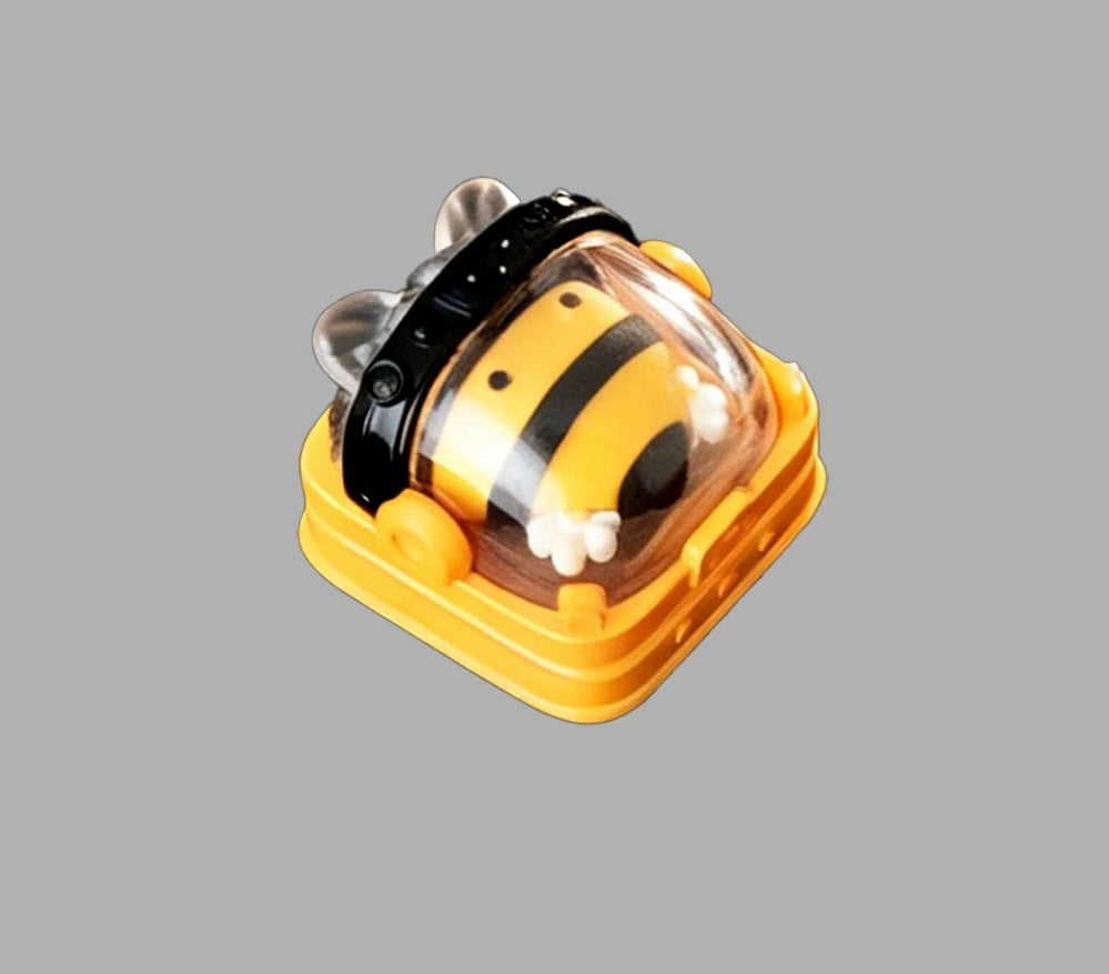 Skeleton Space Man Machine Gun Soldier Personalized Keycaps, Original Design Resin Material Mechanical Keyboard Decorative Keycaps, Cartoon Art Keycaps