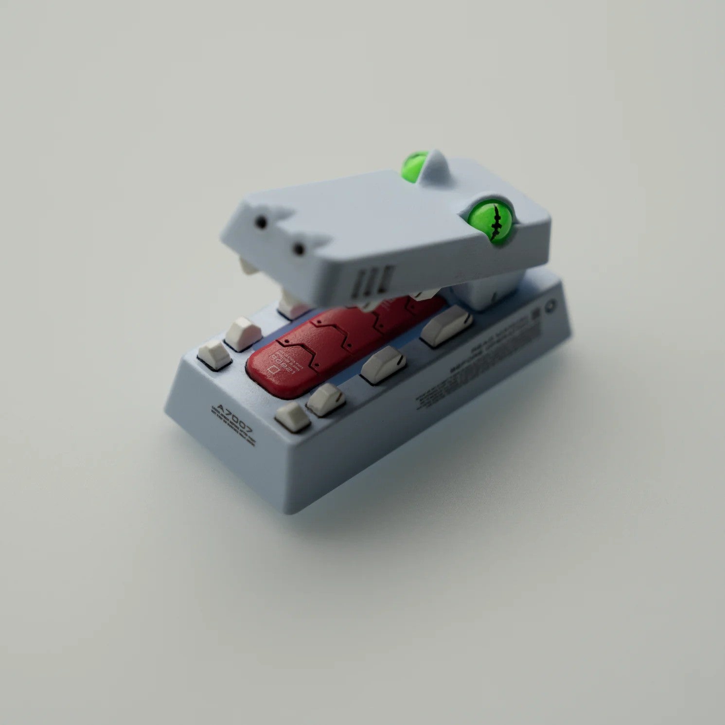 R2-Mechanical style little crocodile.2U Backspace Key artisankeycaps, Mouth can be opened and closed, PBT material personalized keycaps, keyboard decorative keycaps