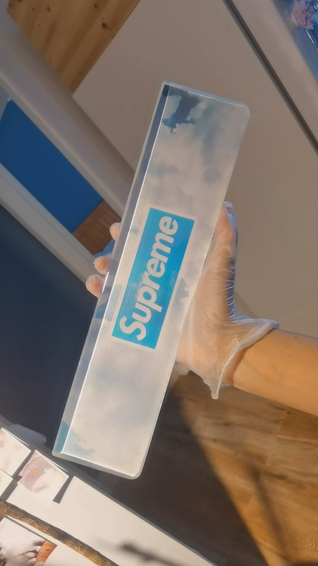 supreme,Keyboard holder, Handmade custom resin hand support, keyboard accessories