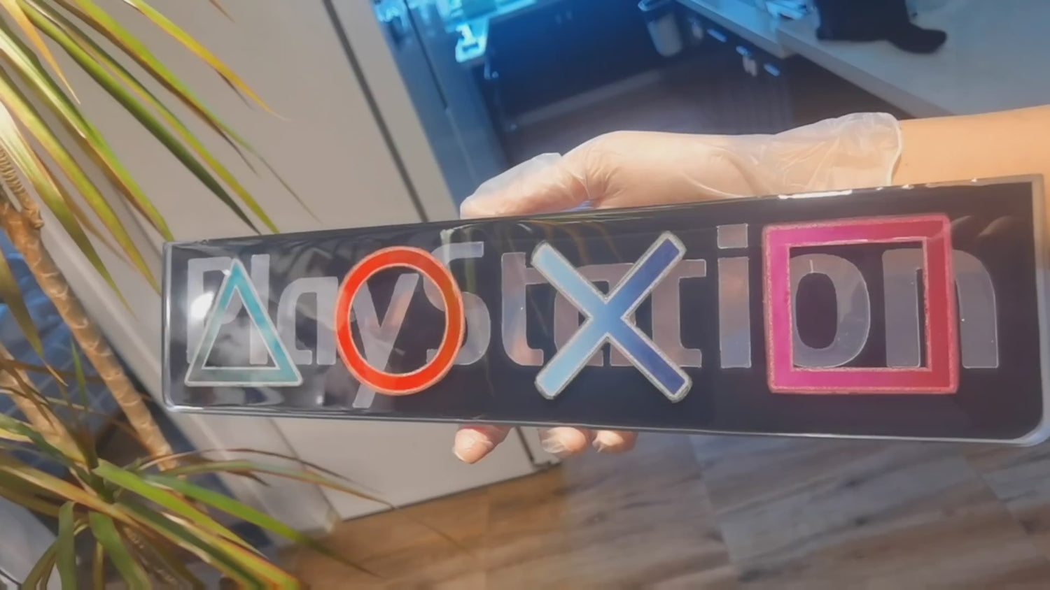 Playstation controller button glow in the dark, keyboard resin handle, palm rest, keyboard peripheral accessories