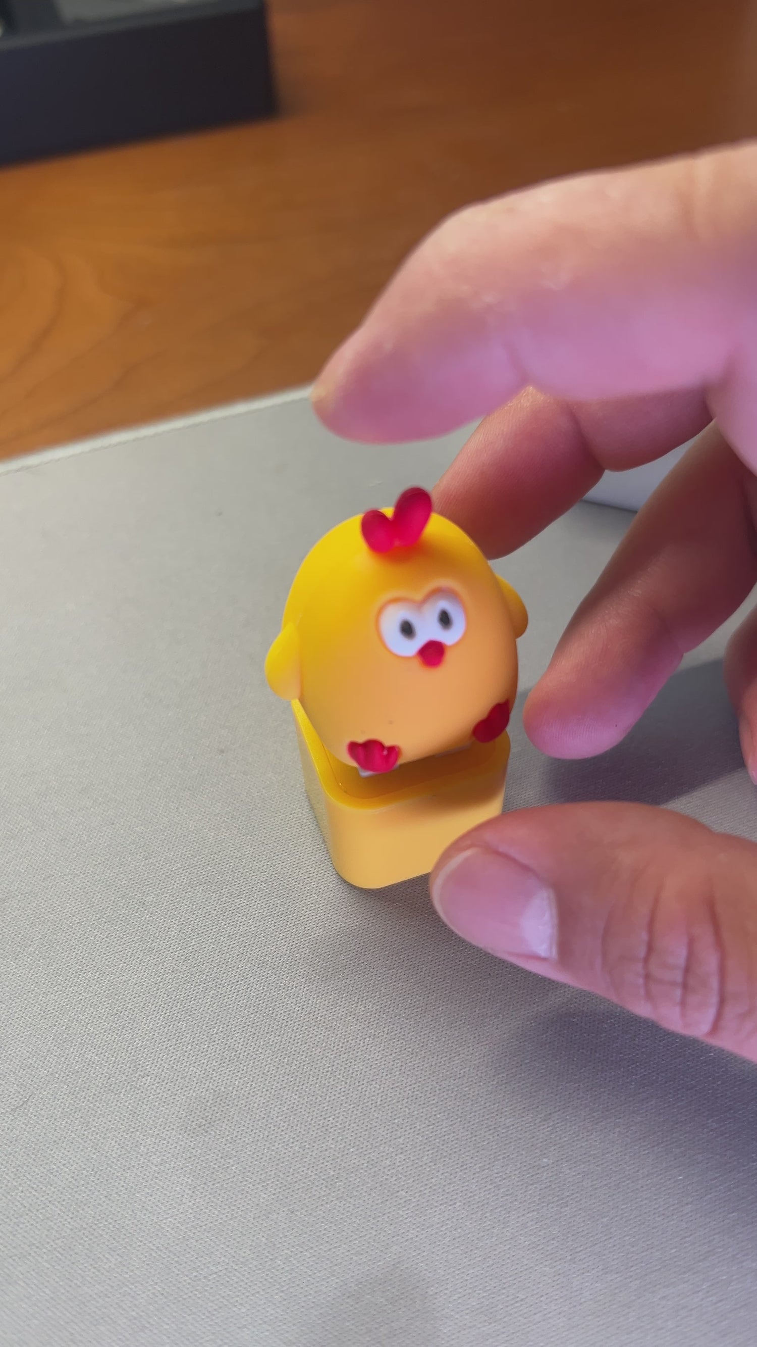 Axis tester button, keyboard peripheral toy