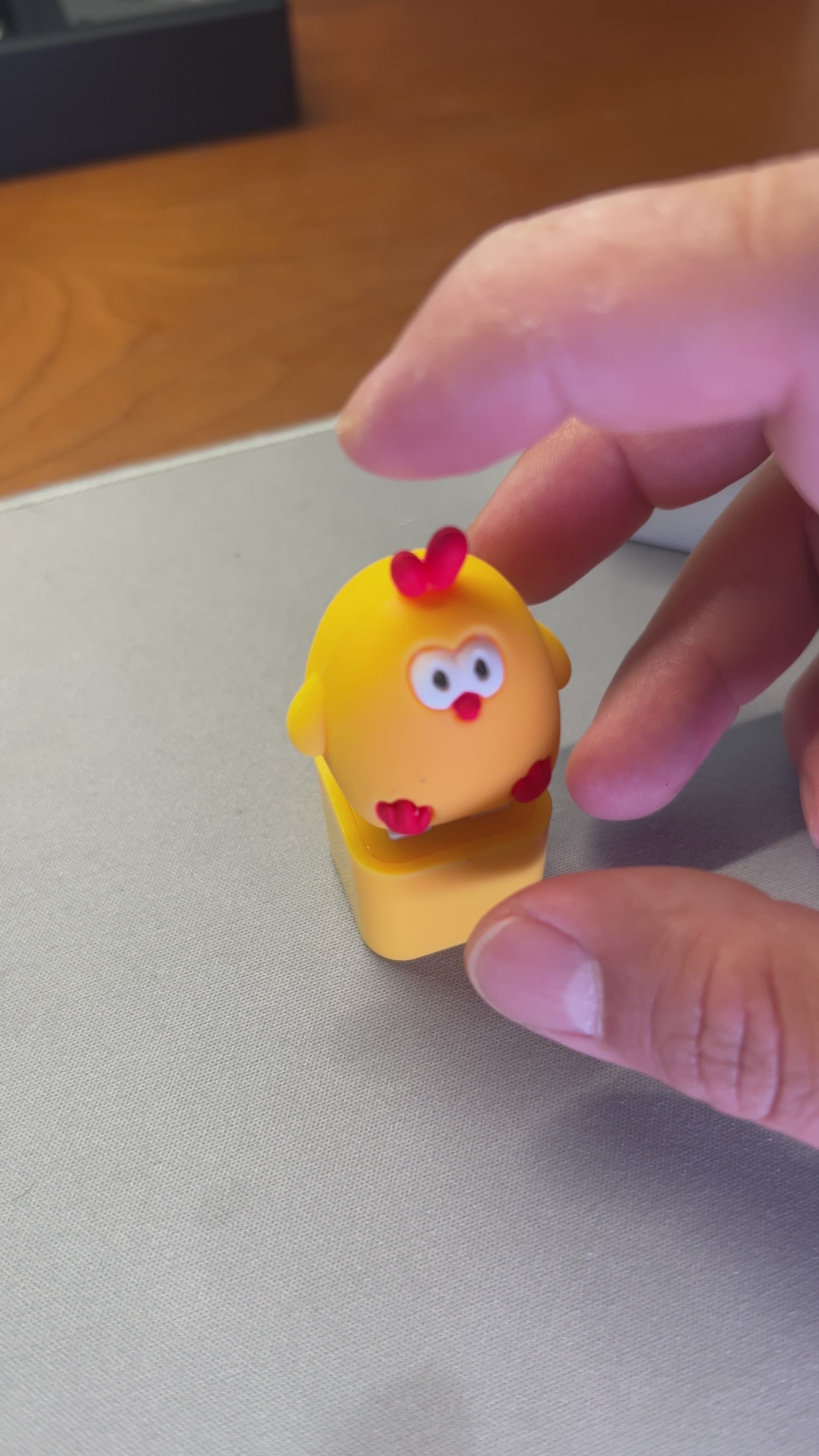 Axis tester button, keyboard peripheral toy