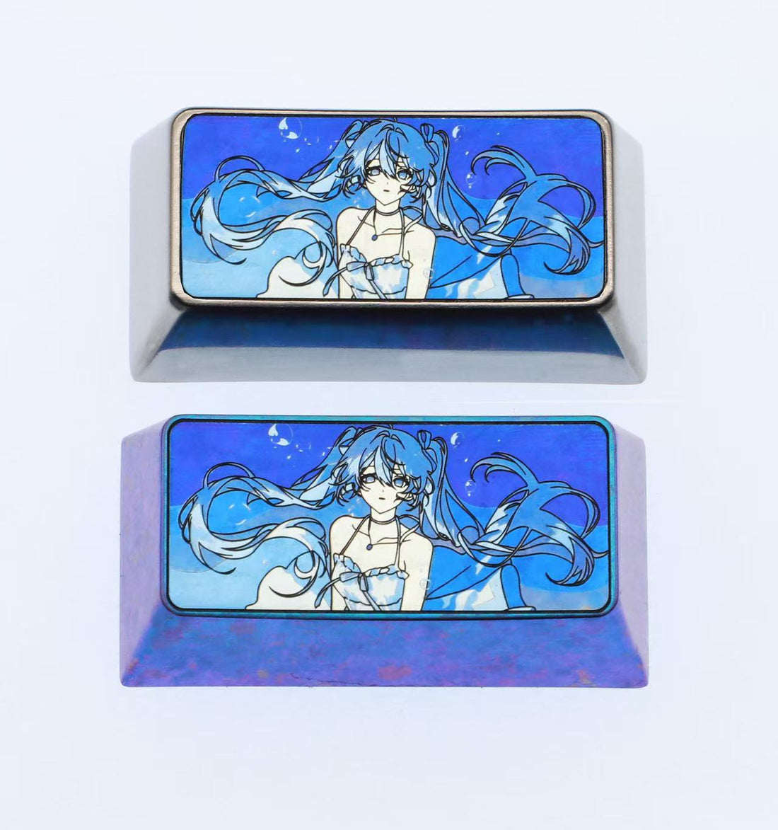 Hatsune Miku, 2U backspace key titanium alloy personalized key cap, animation game culture innovation carving decorative key cap