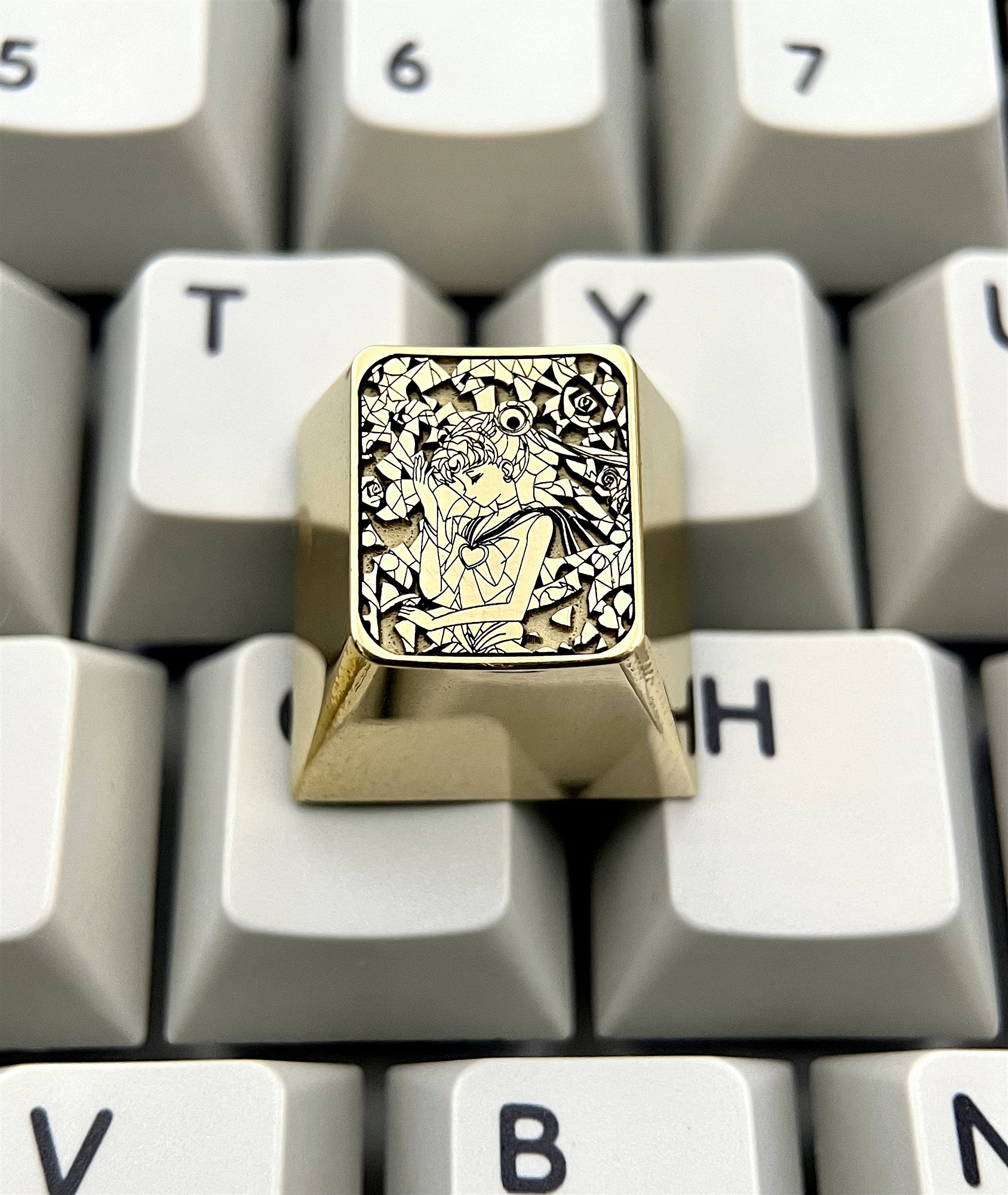 Pretty Guardian Sailor Moon, Tsukino Usagi, 1U titanium alloy personalized keycaps, anime and game creative keycaps