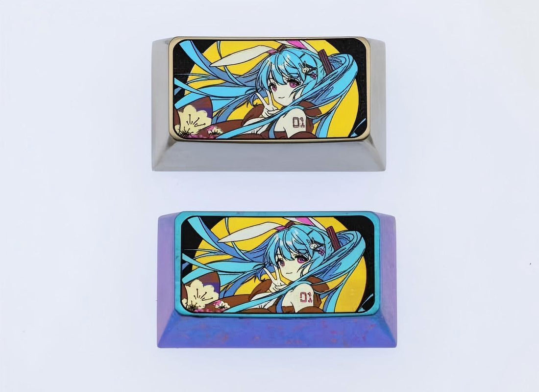 Hatsune Miku Titanium alloy precision carving, colored titanium craftsmanship
